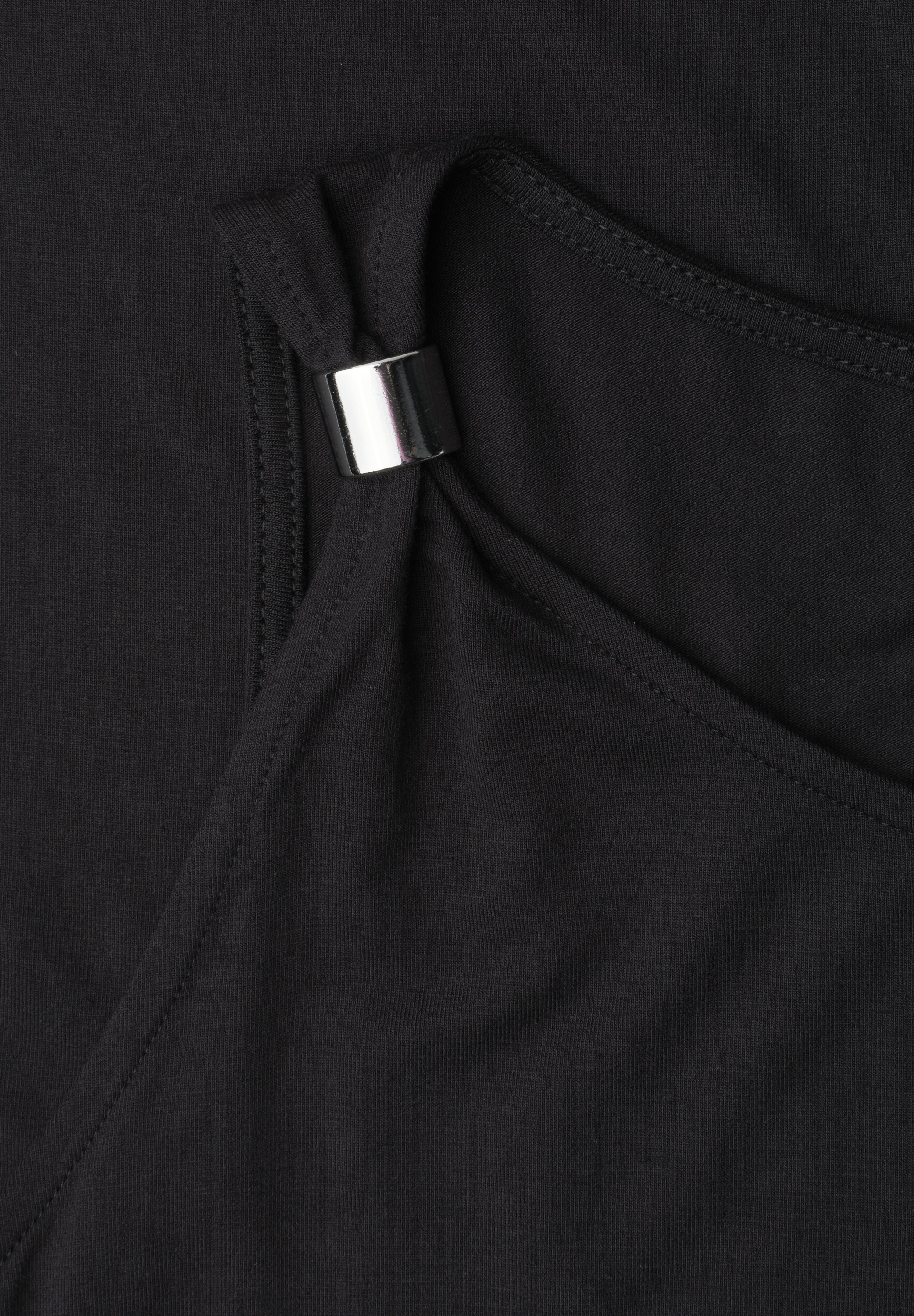 STREET ONE Shirtkleid Ohne Taschen Sommerkleid mit Schnallendetail/Viskose-Stretch