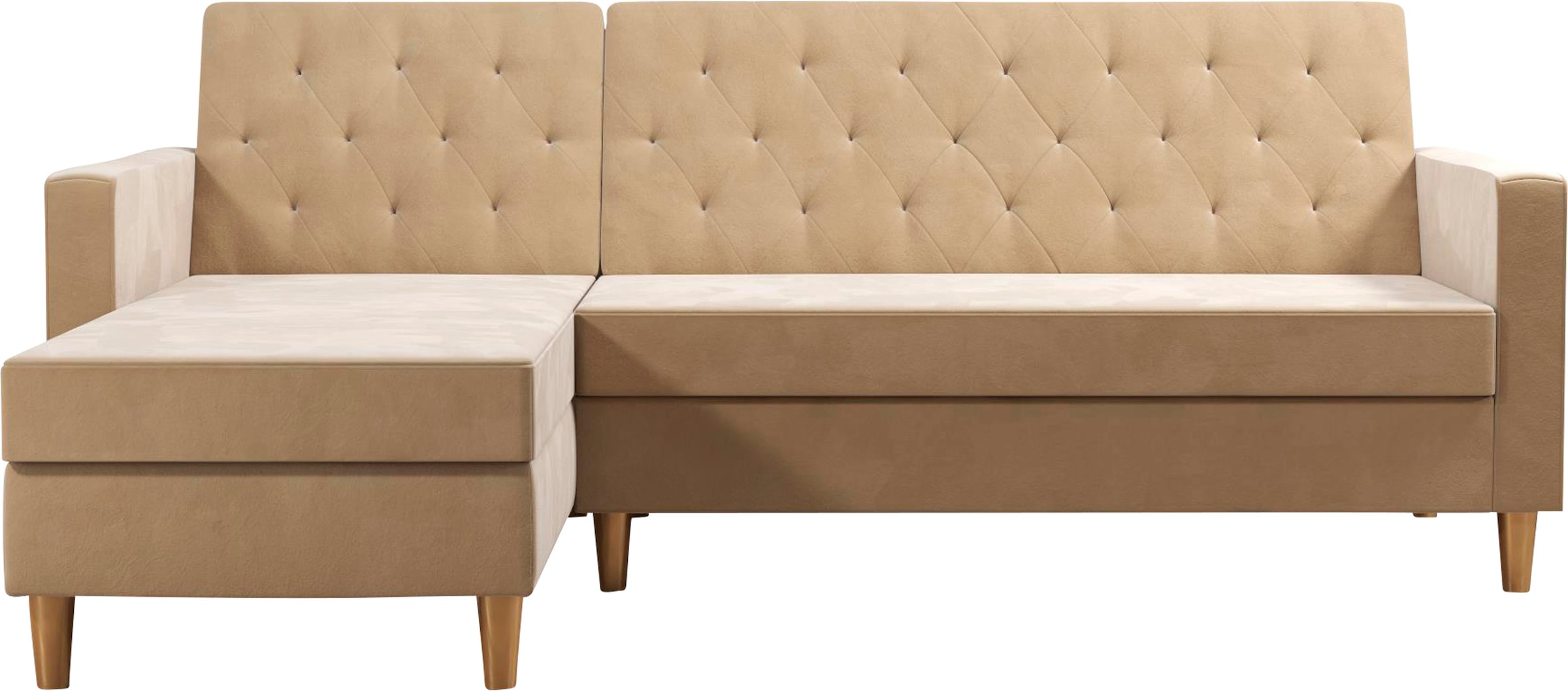 Image of Dorel Home Ecksofa "Liberty, L-Form," mit Schlafffunktion, Recamiere beidseitig montierbar, Sitzhöhe 43 cm