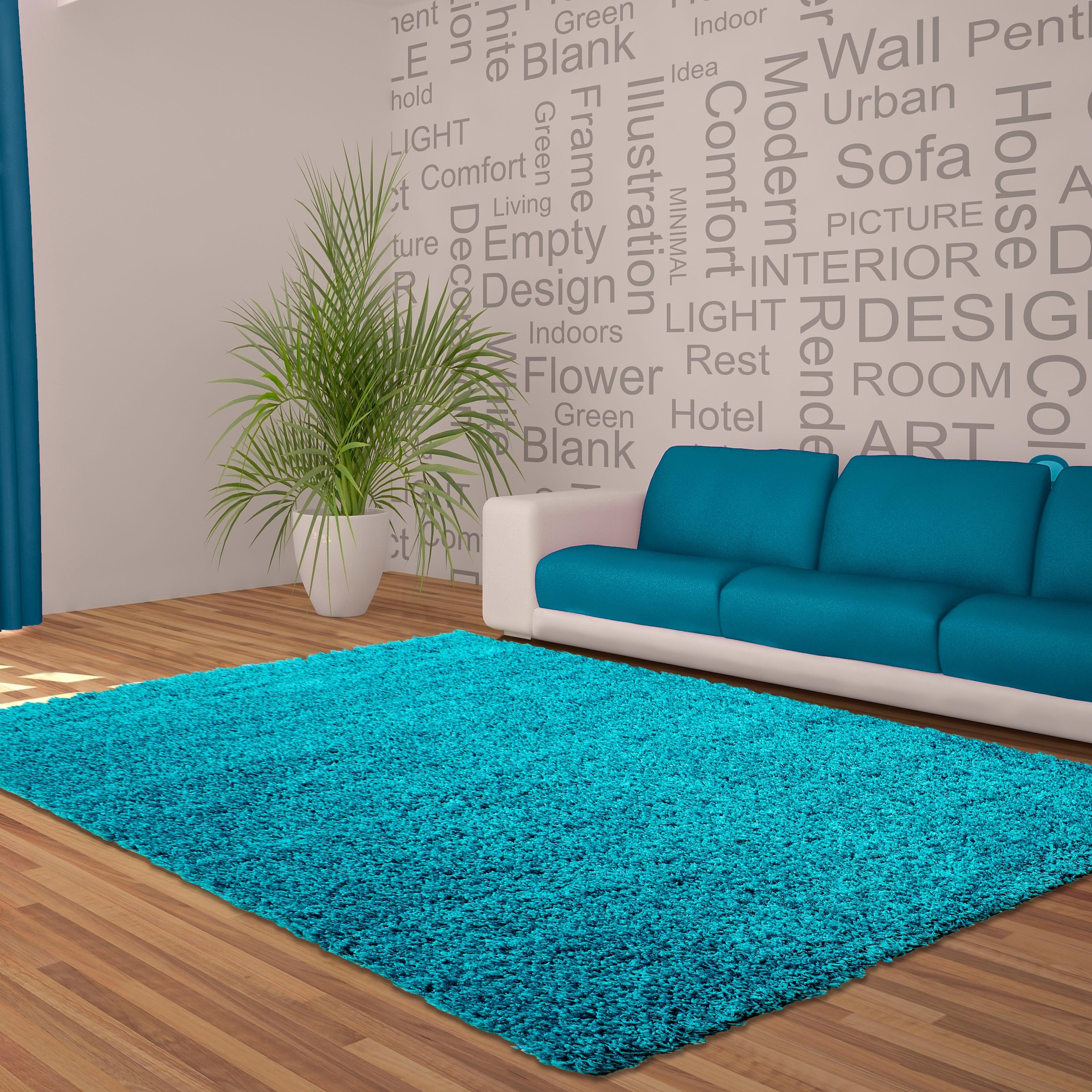 Ayyildiz Teppiche Hochflor-Teppich »Dream Shaggy«, rechteckig, 50 mm Höhe, Langflor, auch in rund, Läufer, Wohnzimmer Schlafzimmer