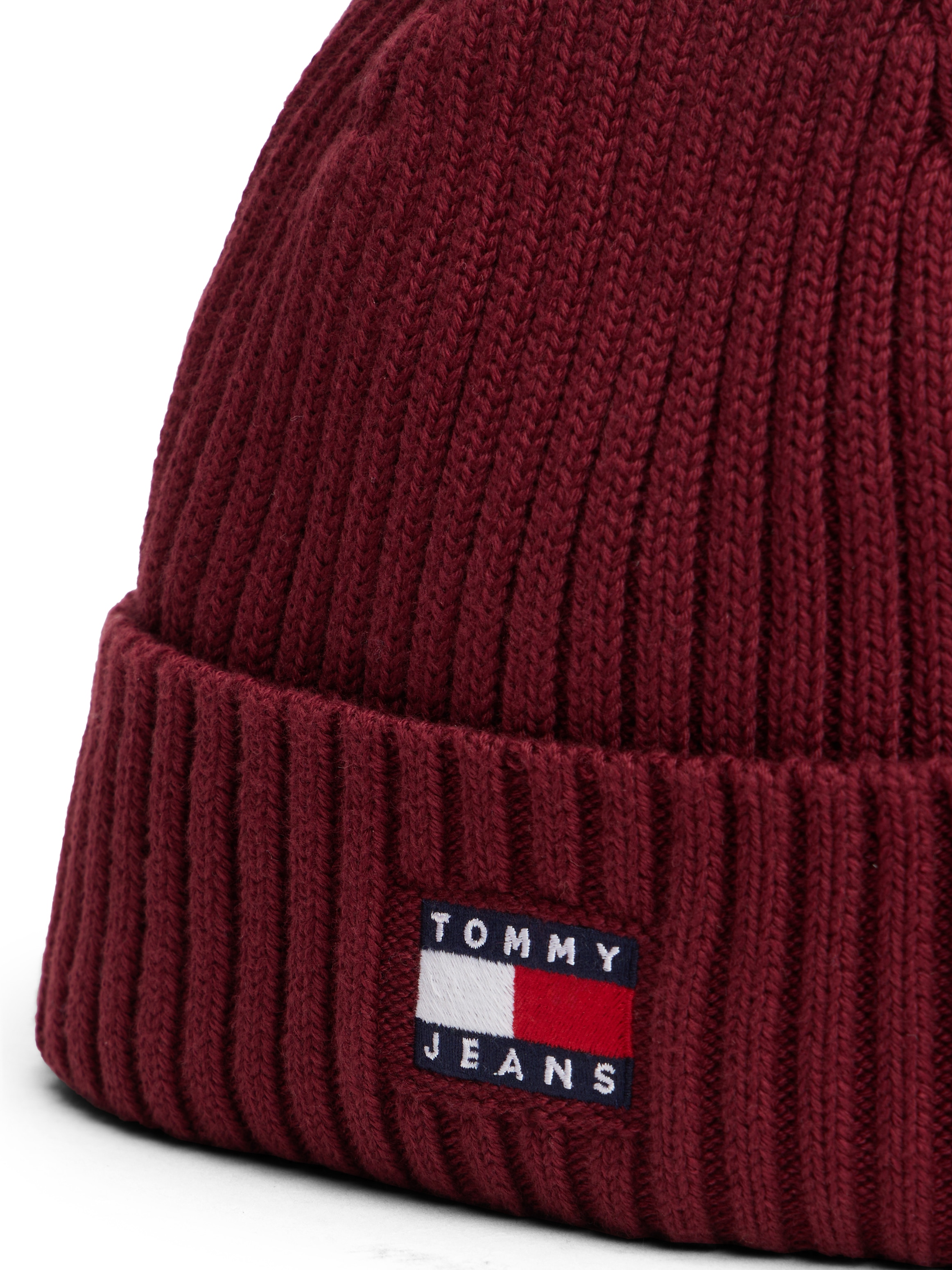 Tommy Jeans Beanie »TJM HERITAGE CORE«, Rippstrick, Umschlag, normale Passform