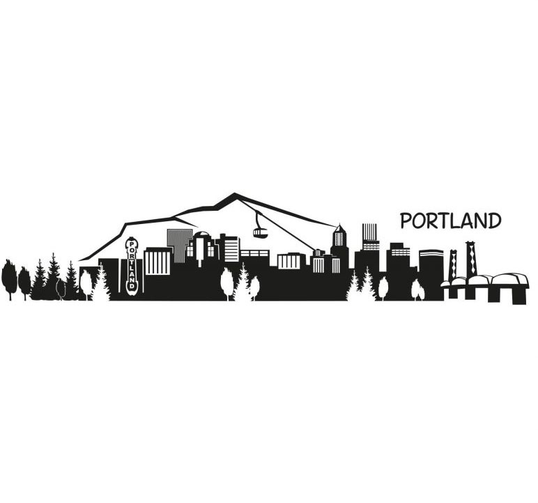 Image of Wall-Art Wandtattoo »XXL Stadt Skyline Portland 120cm«, (1 St.) bei Ackermann Versand Schweiz