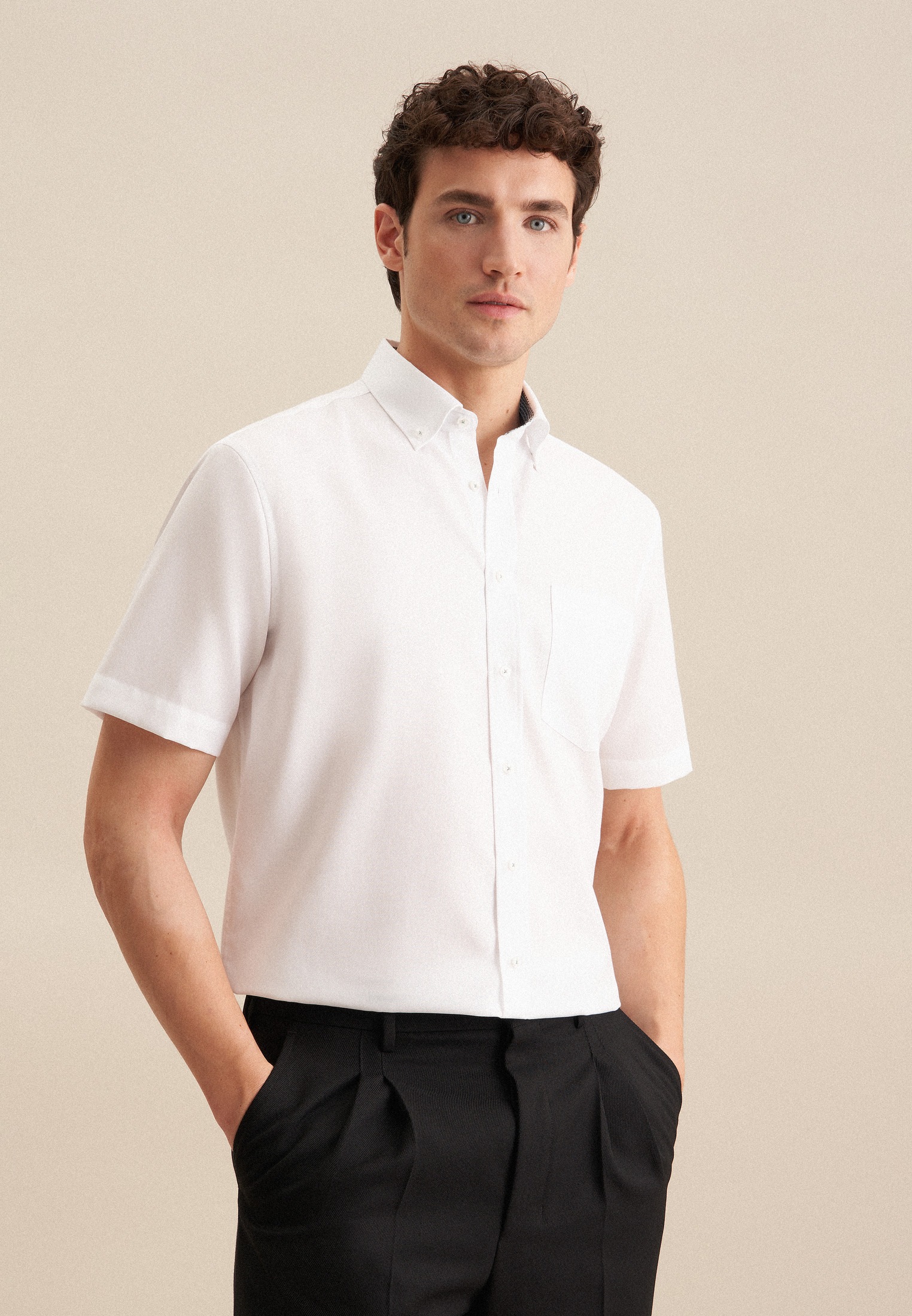 seidensticker Businesshemd »Regular« Regular 1/2 Button-Down-Kragen Struktur