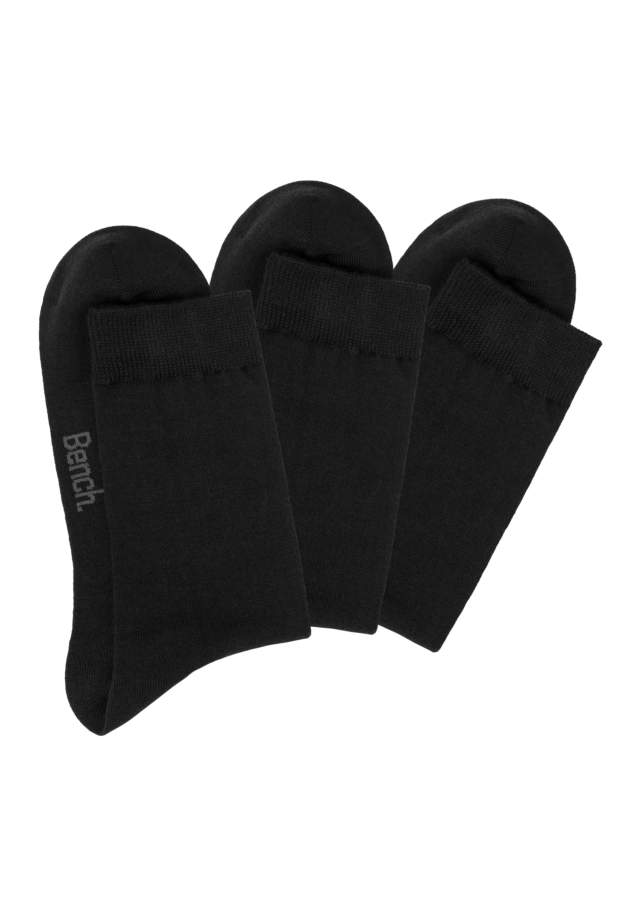 Bench. Socken »Damen«, (Packung, 3 Paar), aus flauschigem Material mit hohem Wollanteil