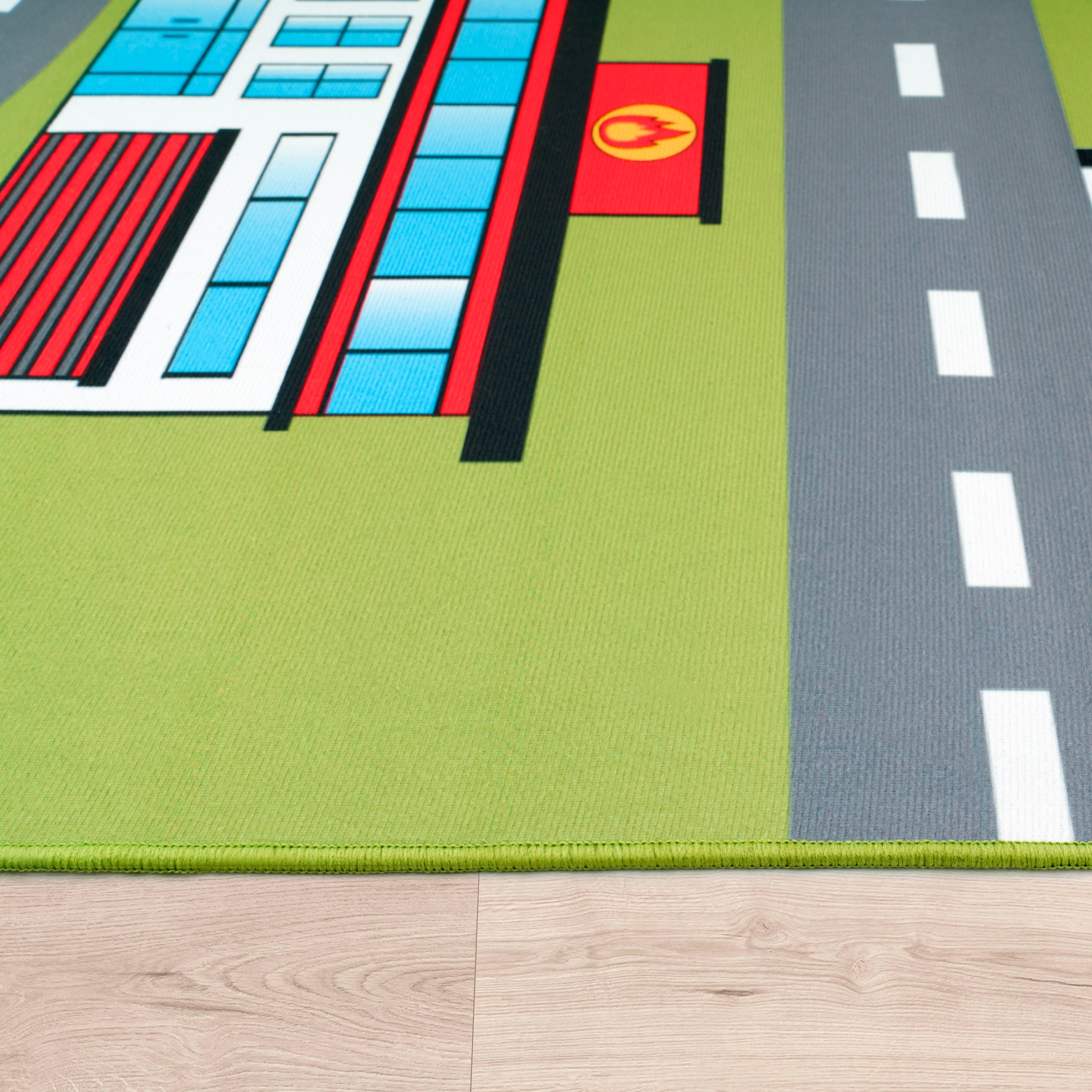 Paco Home Kinderteppich »Bino 570«, rund, 4 mm Höhe, Kurzflor, Strassen-Spiel-Teppich, Kinderzimmer