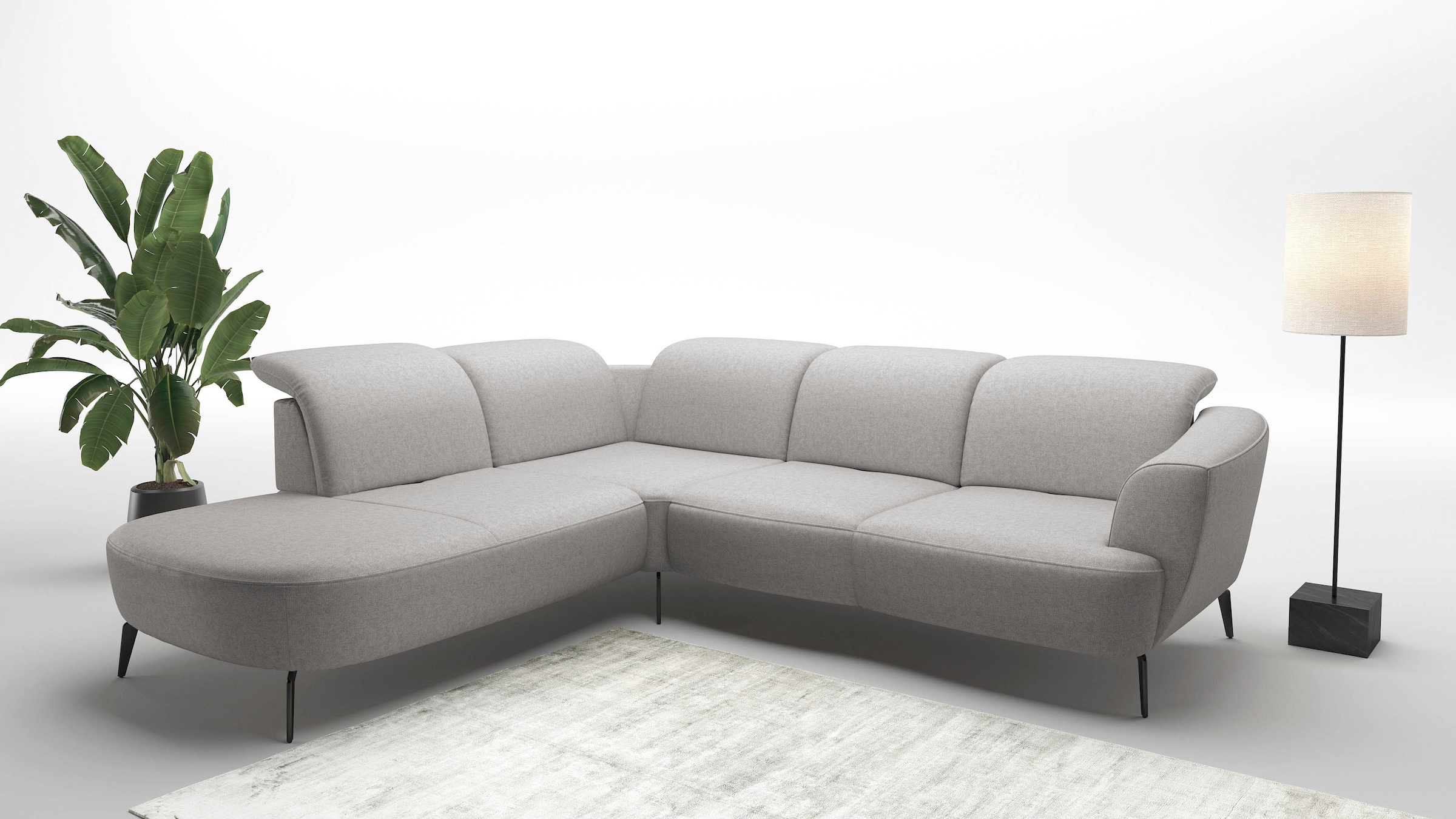 sit&more Canapé d'angle »Zoe« ink.Sitztiefenverstellung, wahlweise mit Kopfteilverstellung