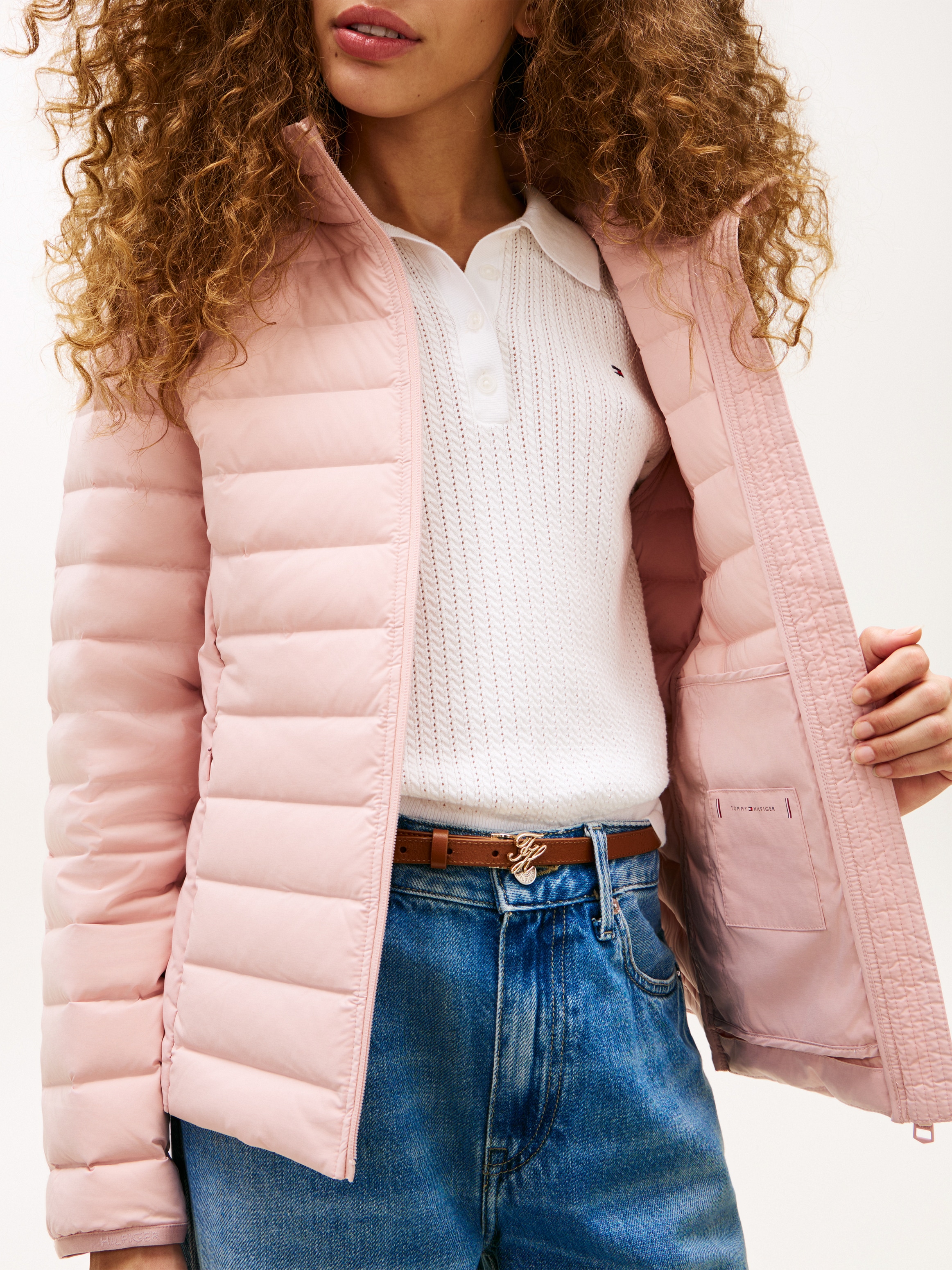 Tommy Hilfiger Steppjacke »STRETCH NYLON LW DOWN JACKET« mit Kapuze
