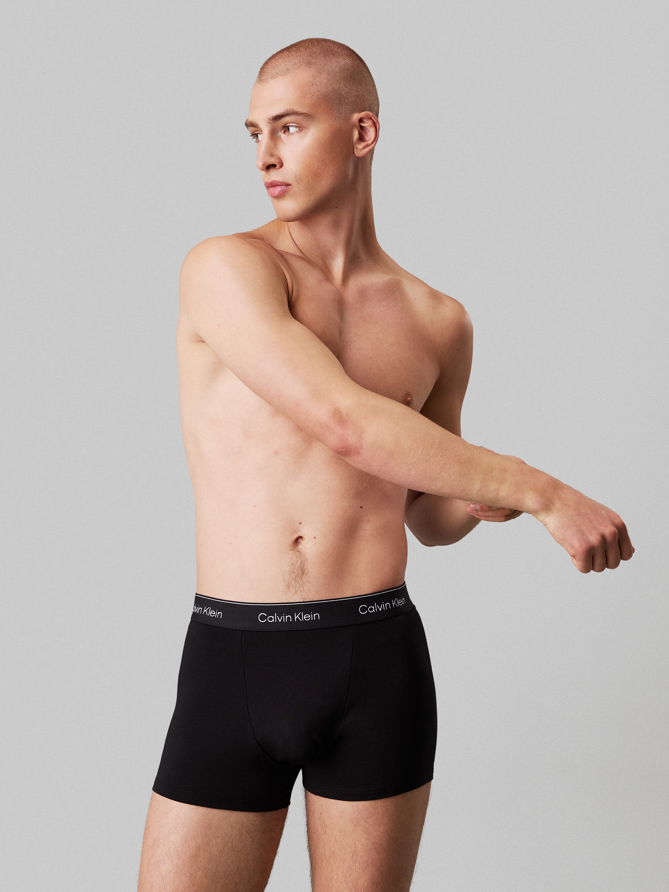 Calvin Klein Underwear Boxers »CK RELAXED FIT TRUNK 3PK« Paquet, pack de 3, 3 cuis en coton stretch