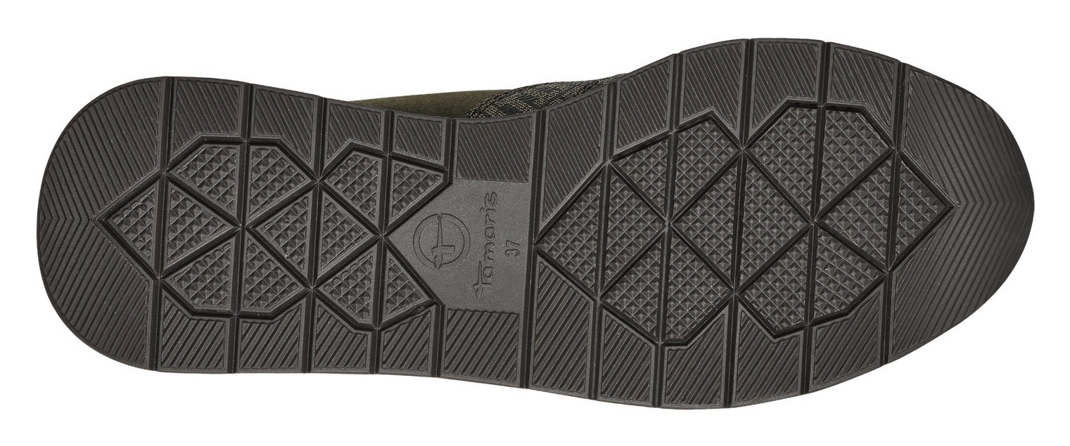 Tamaris Keilsneaker, Freizeitschuh, Halbschuh, Schnürschuh, trendige Metallic-Details