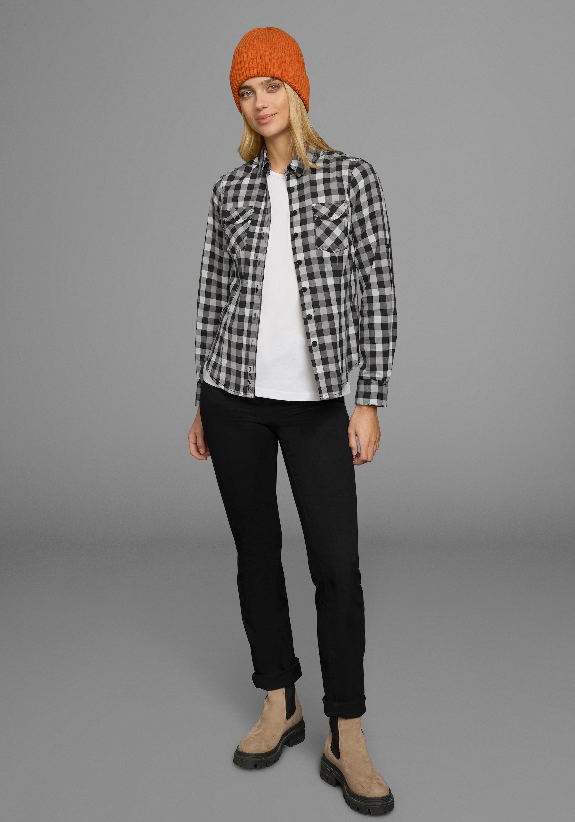 Arizona Karobluse, Lässiger-Holzfäller-Look