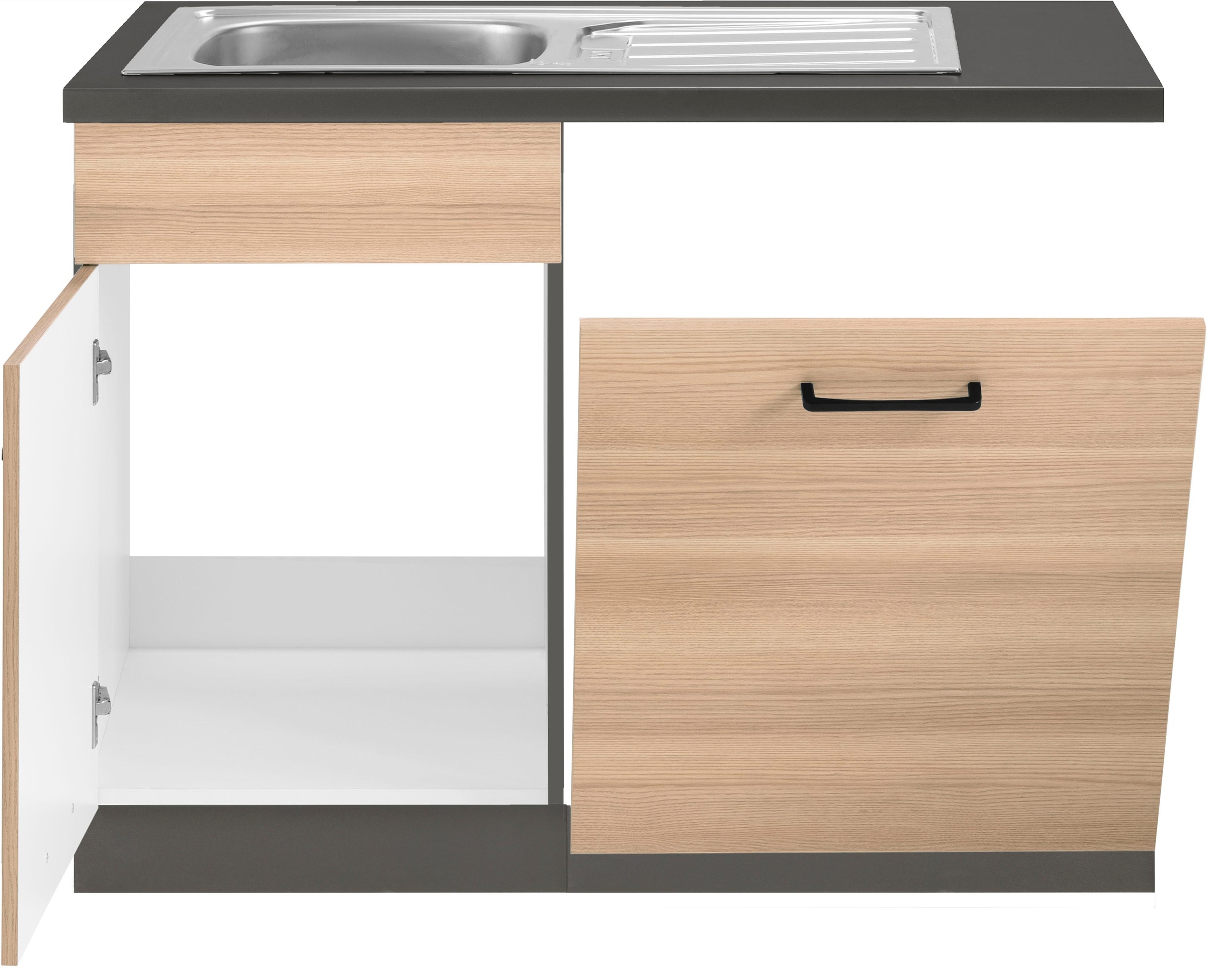 wiho Küchen Spülenschrank »Esbo«, 110 cm breit, inkl. Tür/Sockel für  Geschirrspüler