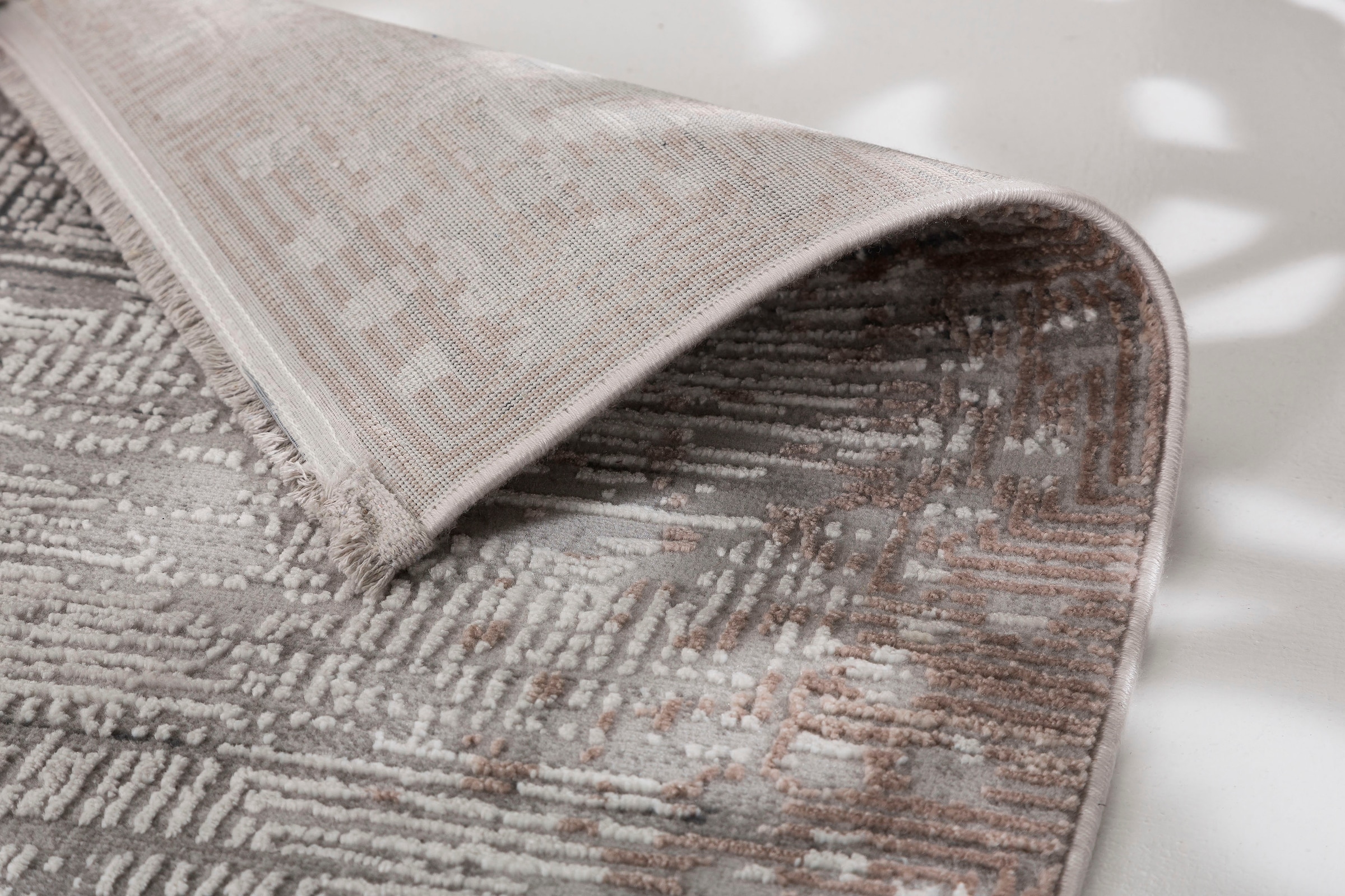 ASTRA Teppich »Vercelli 234  Kurzflorteppich« rechteckig 9 mm Höhe wollig weiche Oberfläche, mit Fransen, 3-D Effekt, Wohnzimmer