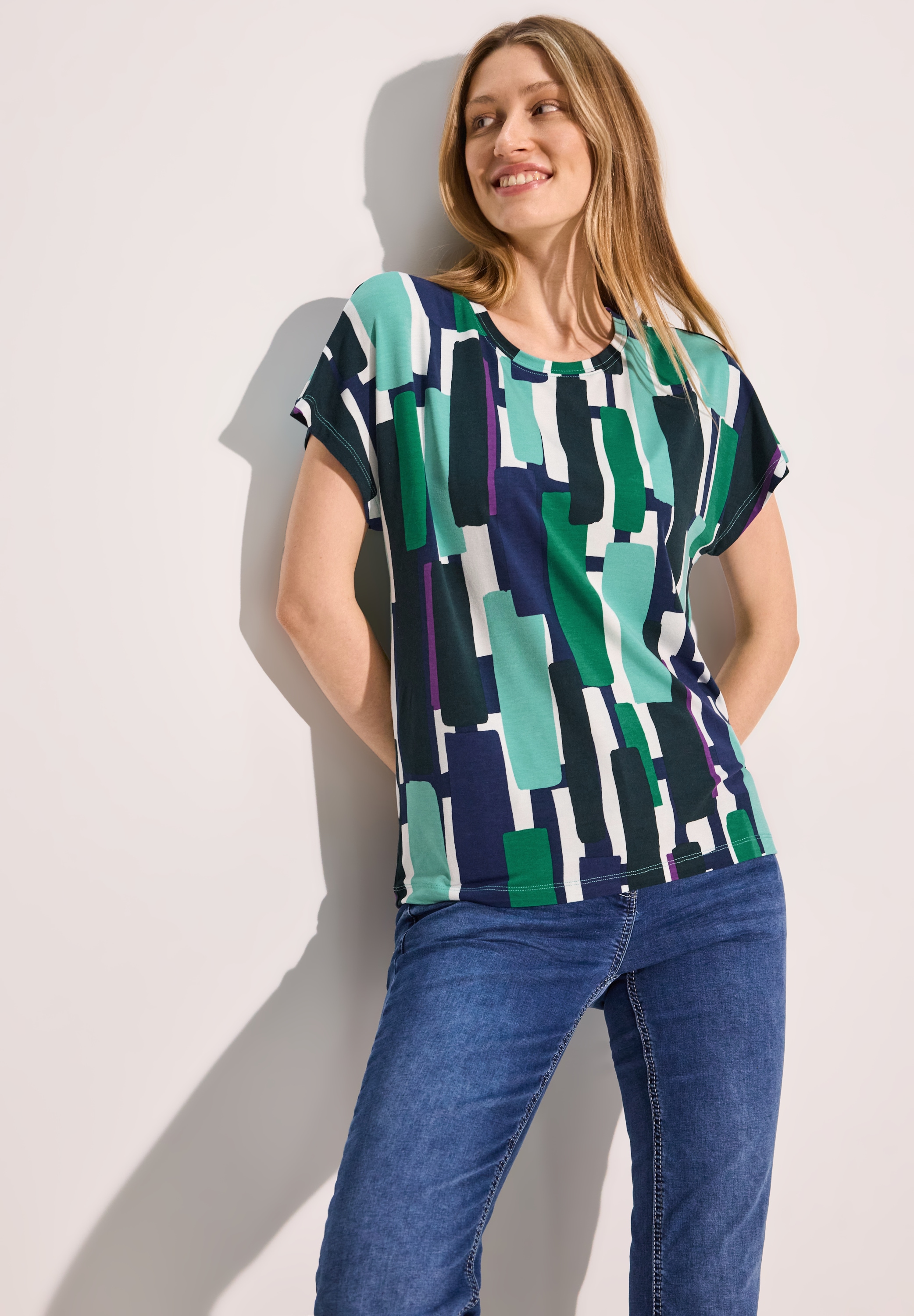 Print-Shirt, mit All-Over Print