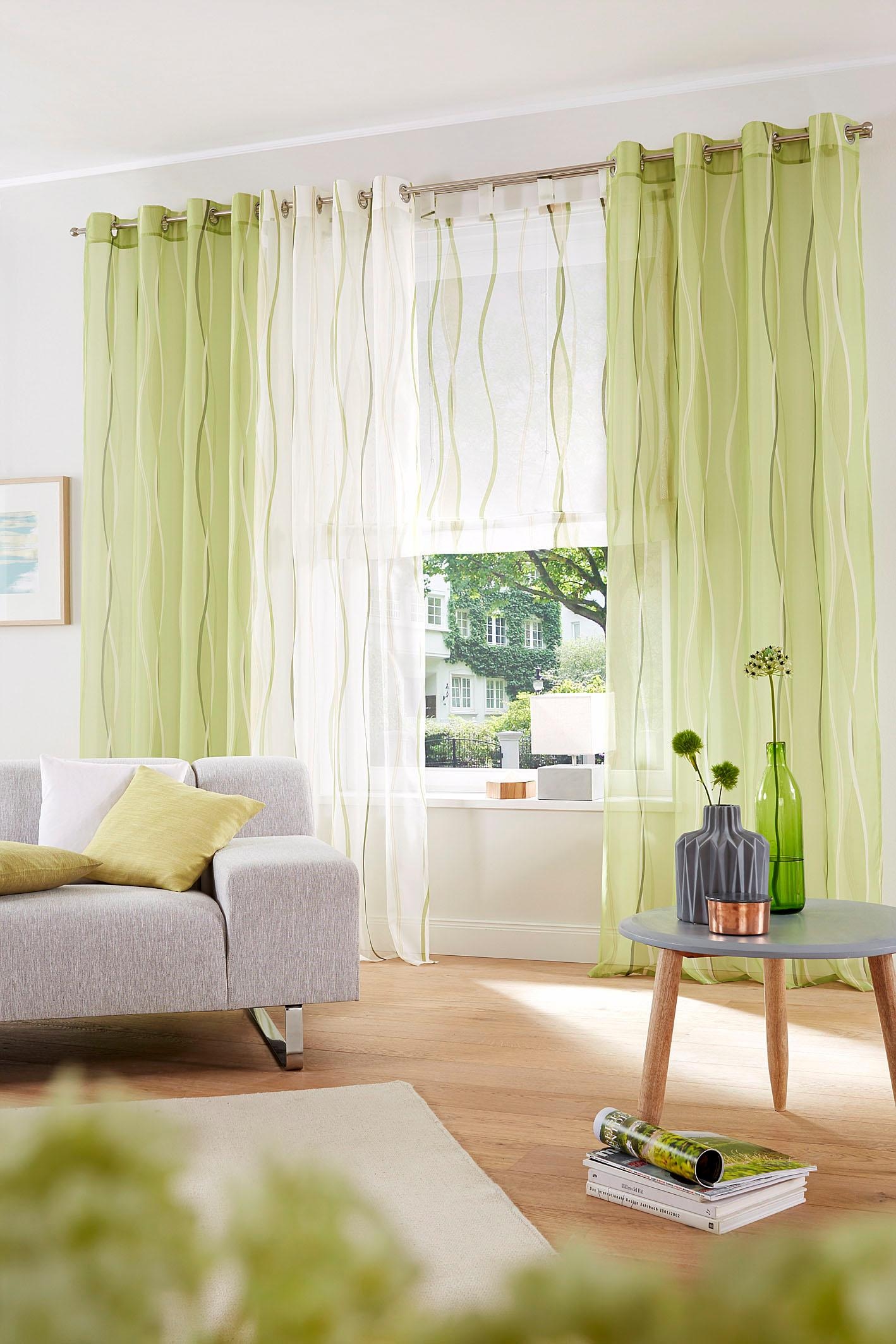 my home (2 Gardine kaufen St.), Polyester transparent, 2er-Set, »Dimona«, günstig Voile