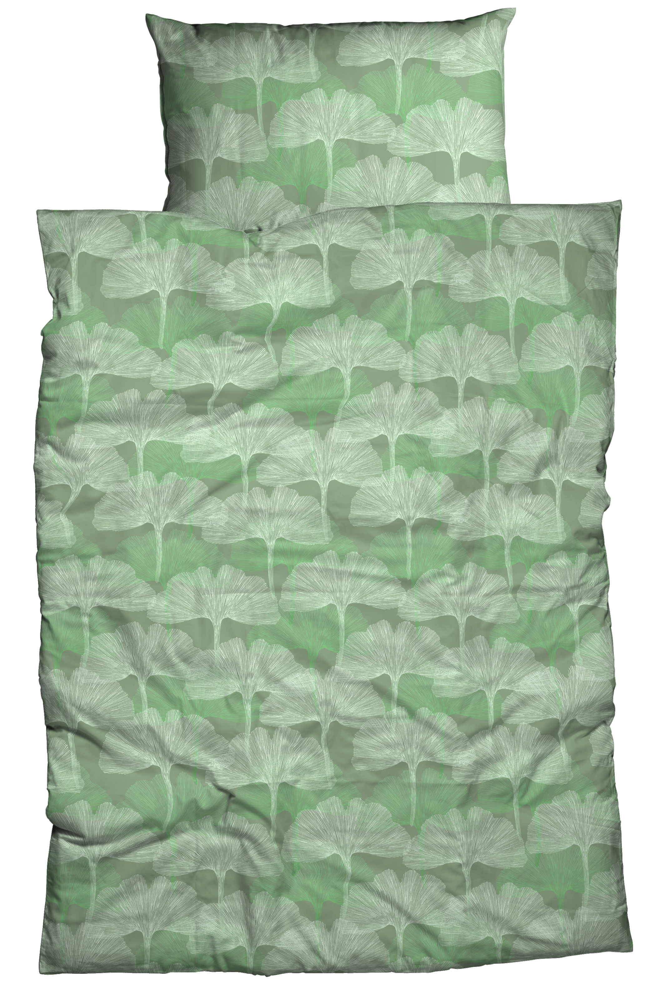 Image of CASATEX Bettwäsche "Ginkgo" 2 Stk. zarte Ginkgo Blätter, elegantes Design