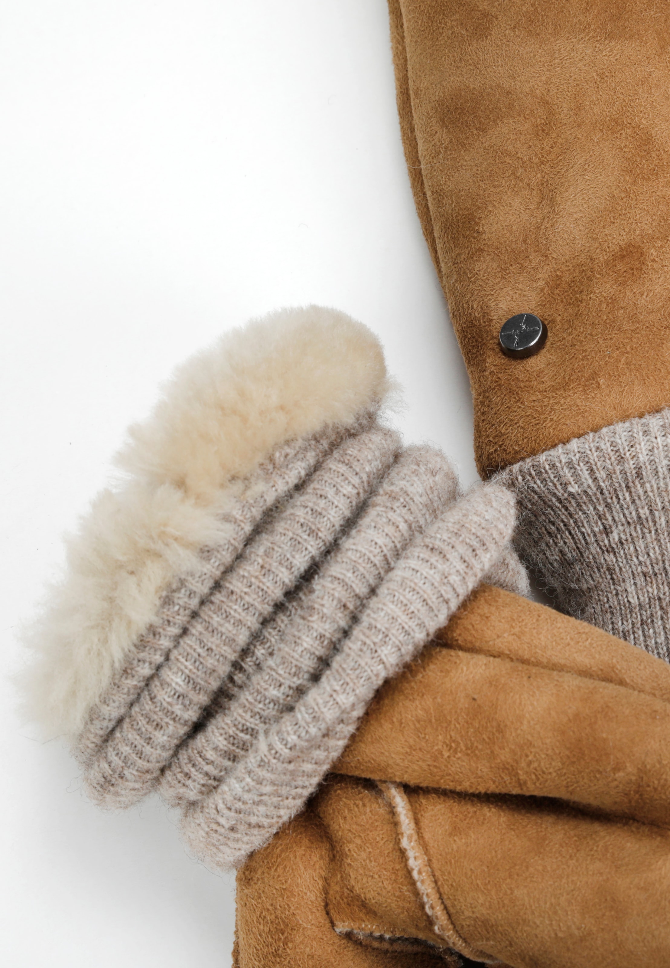 PEARLWOOD Gants en cuir »CROWE« 1 Paar,  Fausthandschuh, Strickbündchen, warm gefüttert