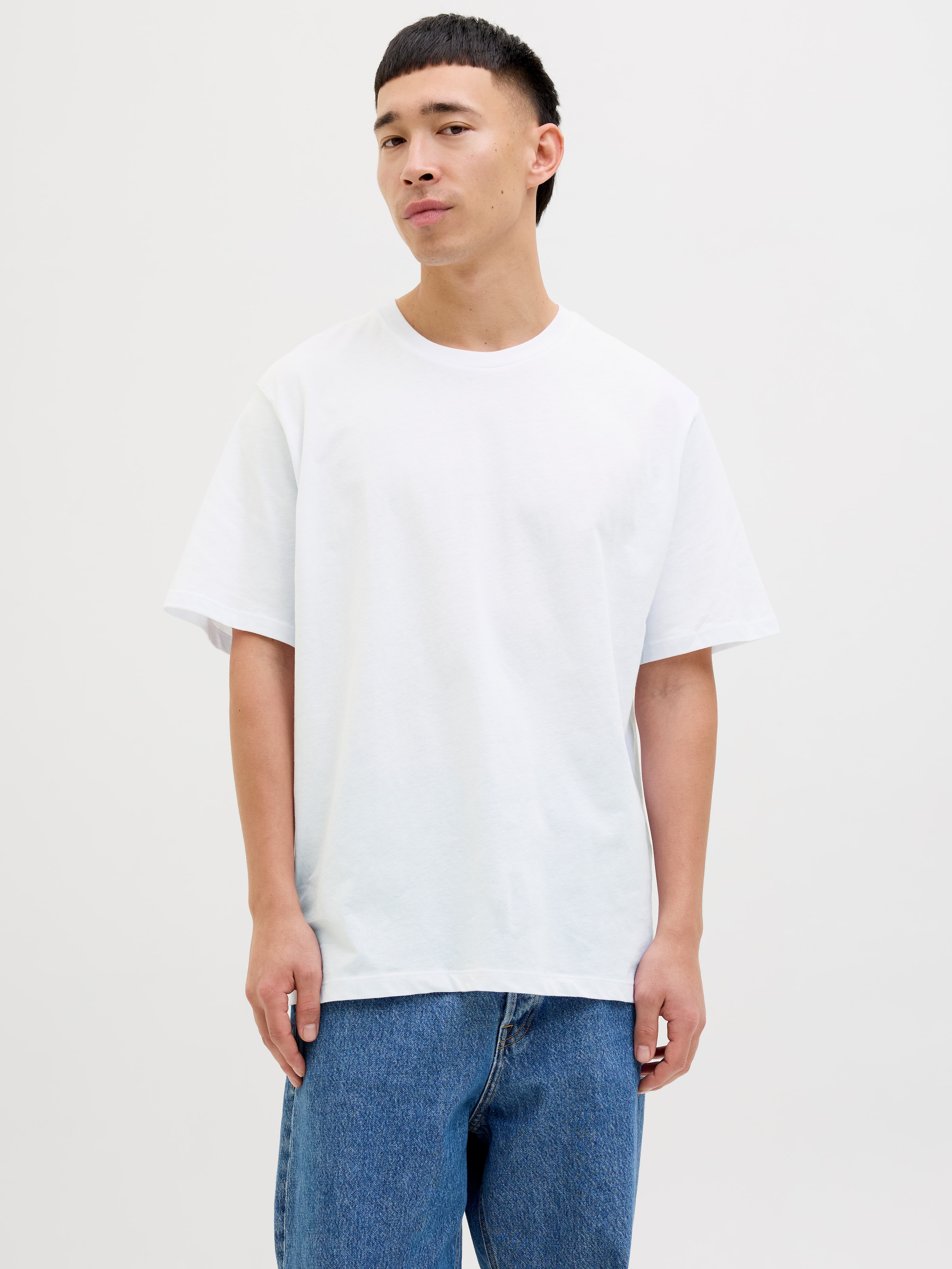 Jack & Jones Kurzarmshirt »JJHUGO LOOSE TEE SS CREW NECK 5PK MP«, (Packung, 5 tlg.)