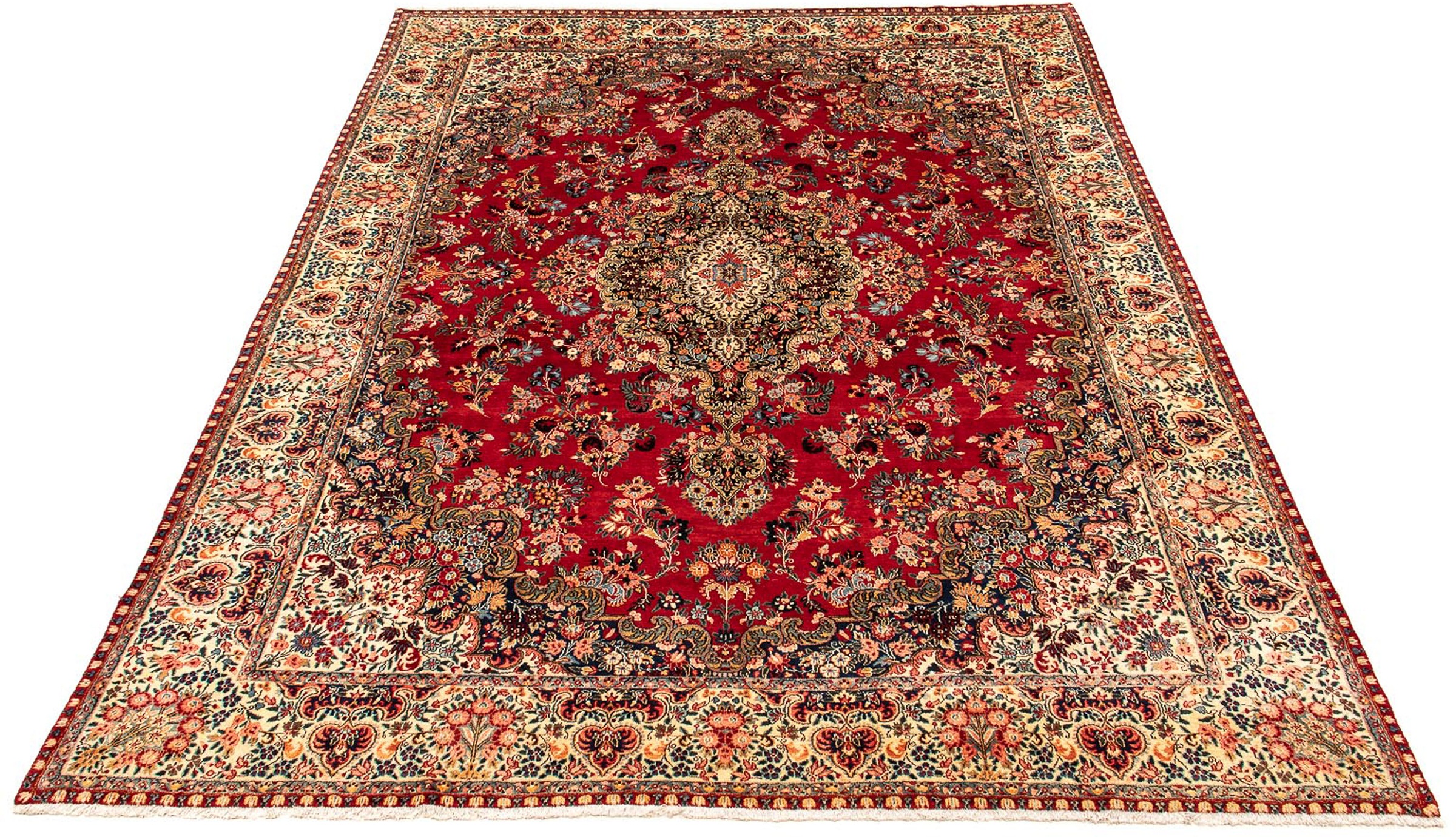 Image of morgenland Orientteppich »Perser - Classic - 392 x 308 cm - rot«, rechteckig, 10 mm Höhe, Wohnzimmer, Handgeknüpft, Einzelstück mit Zertifikat bei Ackermann Versand Schweiz