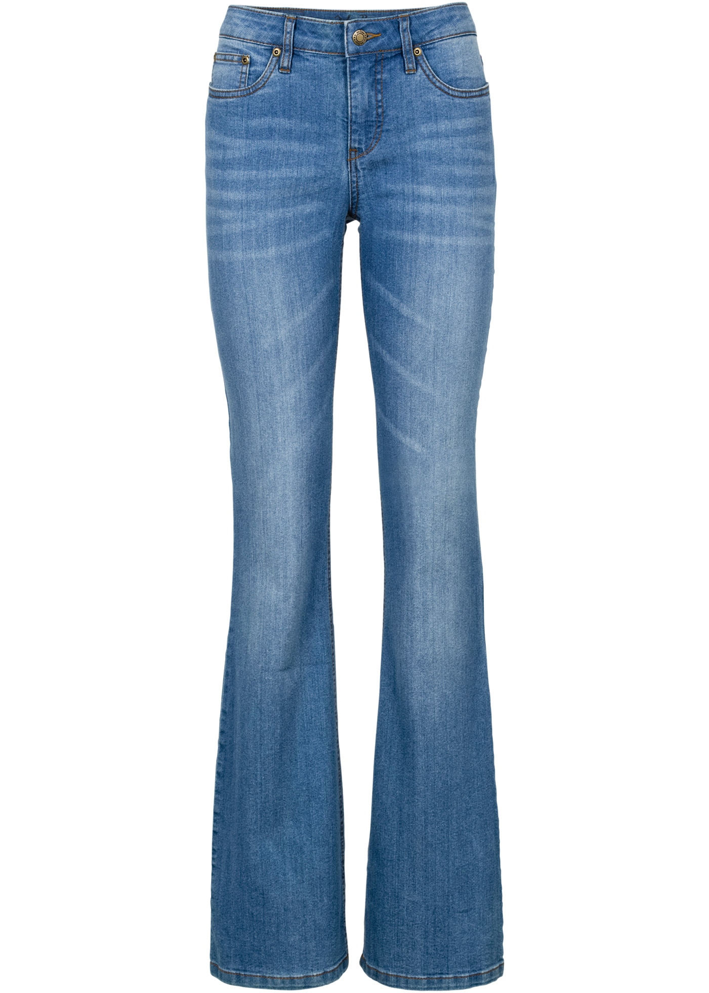 bonprix Bootcut-Jeans Regular Fit, Five-Pocket-Style, leichte Used-Optik
