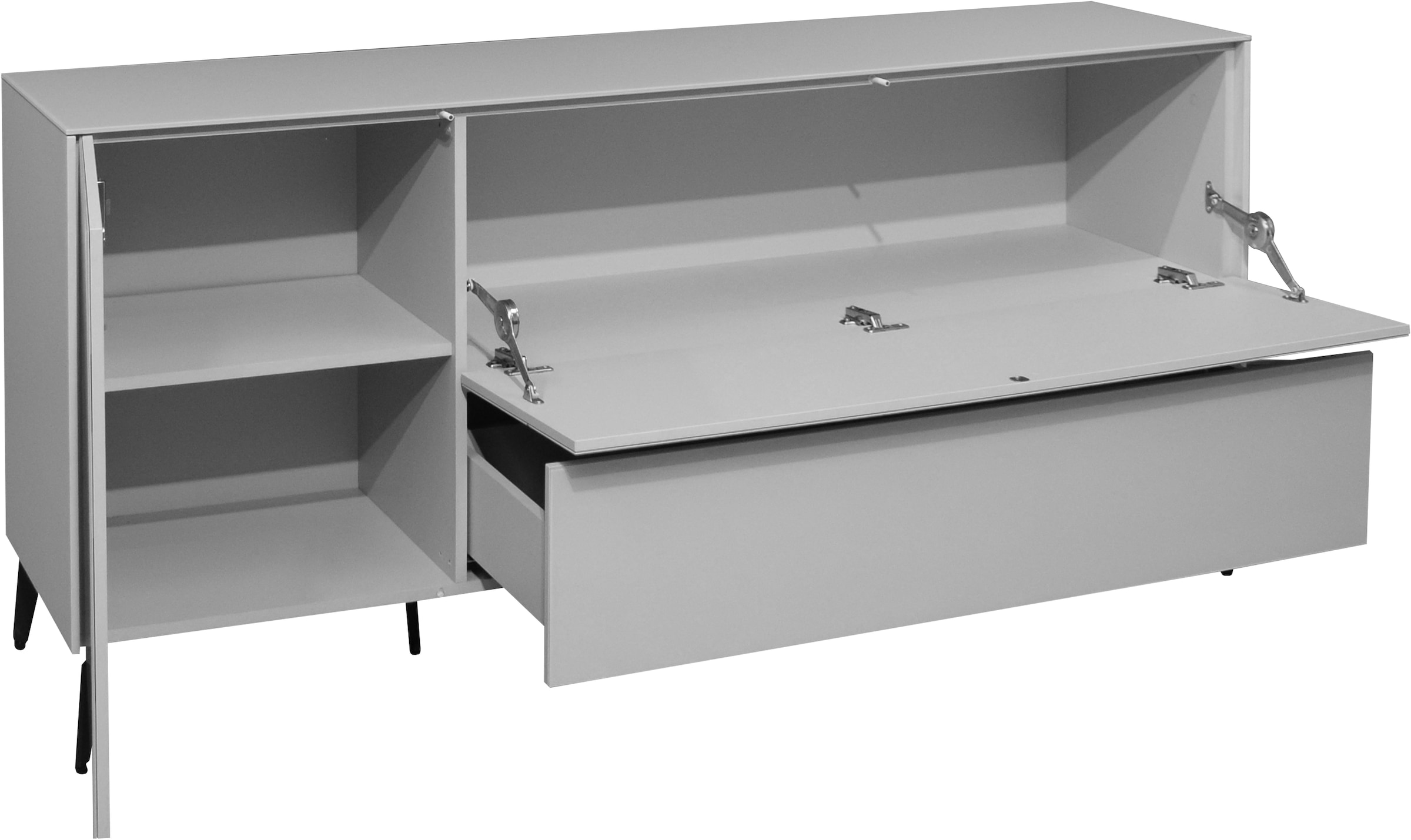 Mäusbacher Lowboard »Imola TOPSELLER!«, Mäusbacher Lowboard mit Glasfront und Glasoberplatte