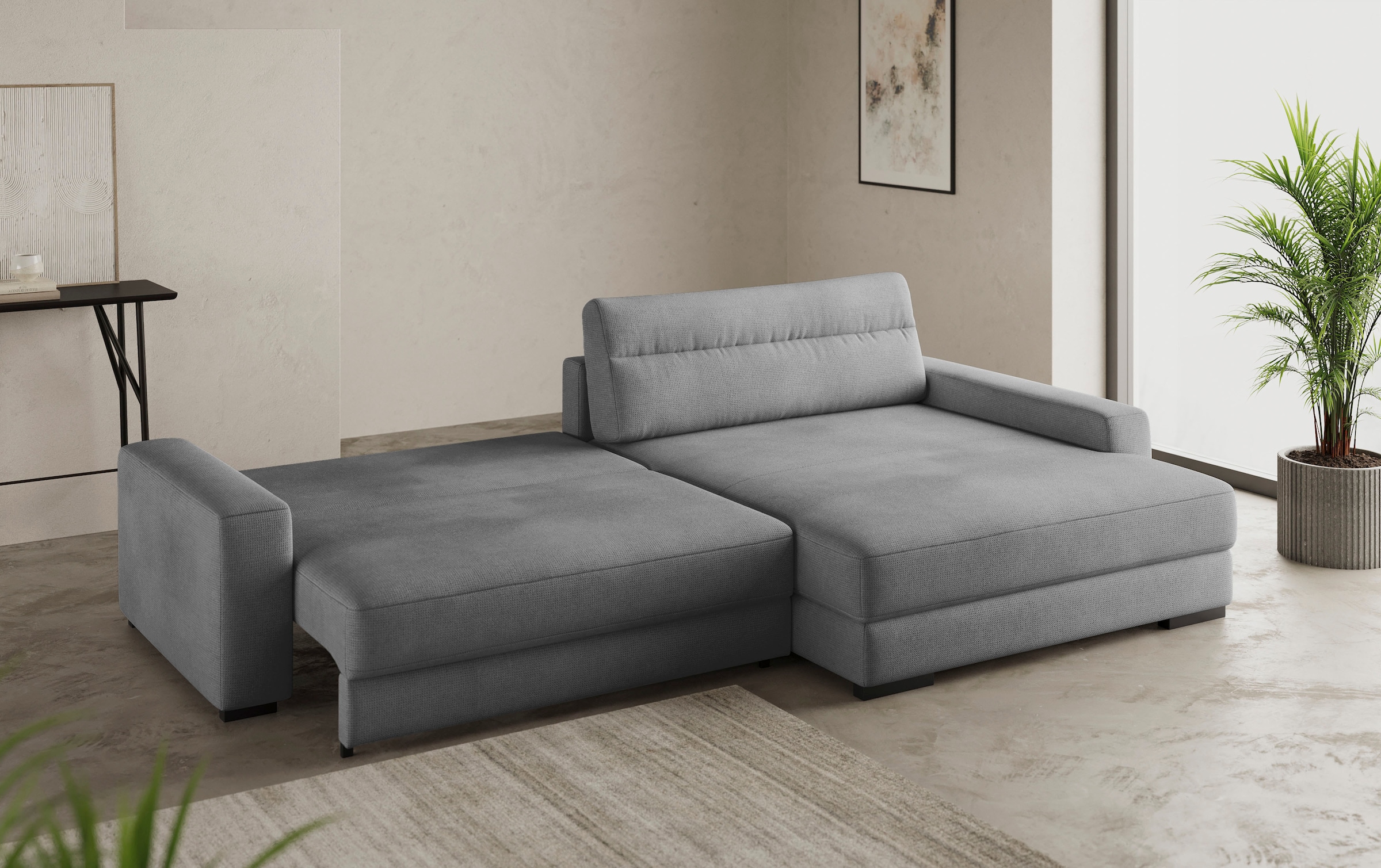 Mr. Couch Ecksofa »Marcello DuraFlex L-Form«, EasyBett, Bettkasten, Kaltschaumpolsterung, bis 140 kg belastbar