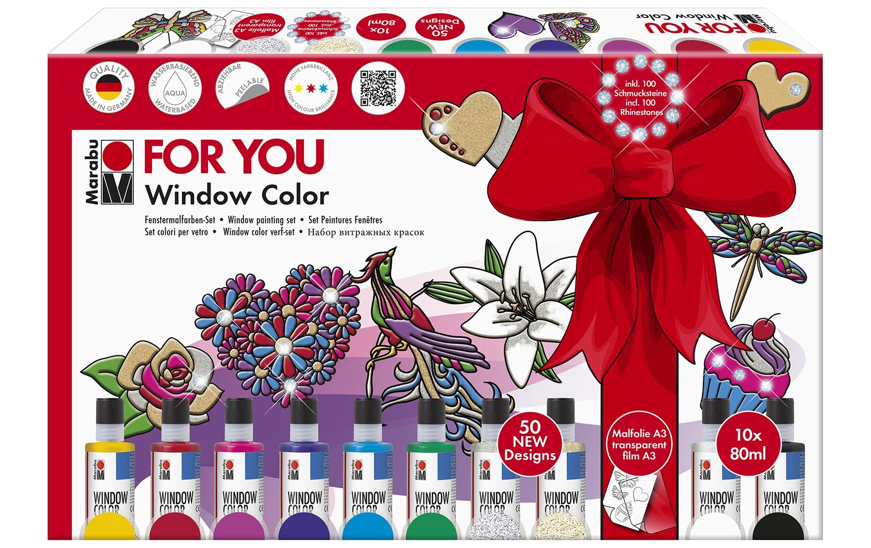 Kreativset »Window Color Fun & Fancy 10 x 80 ml«, (10 tlg.)