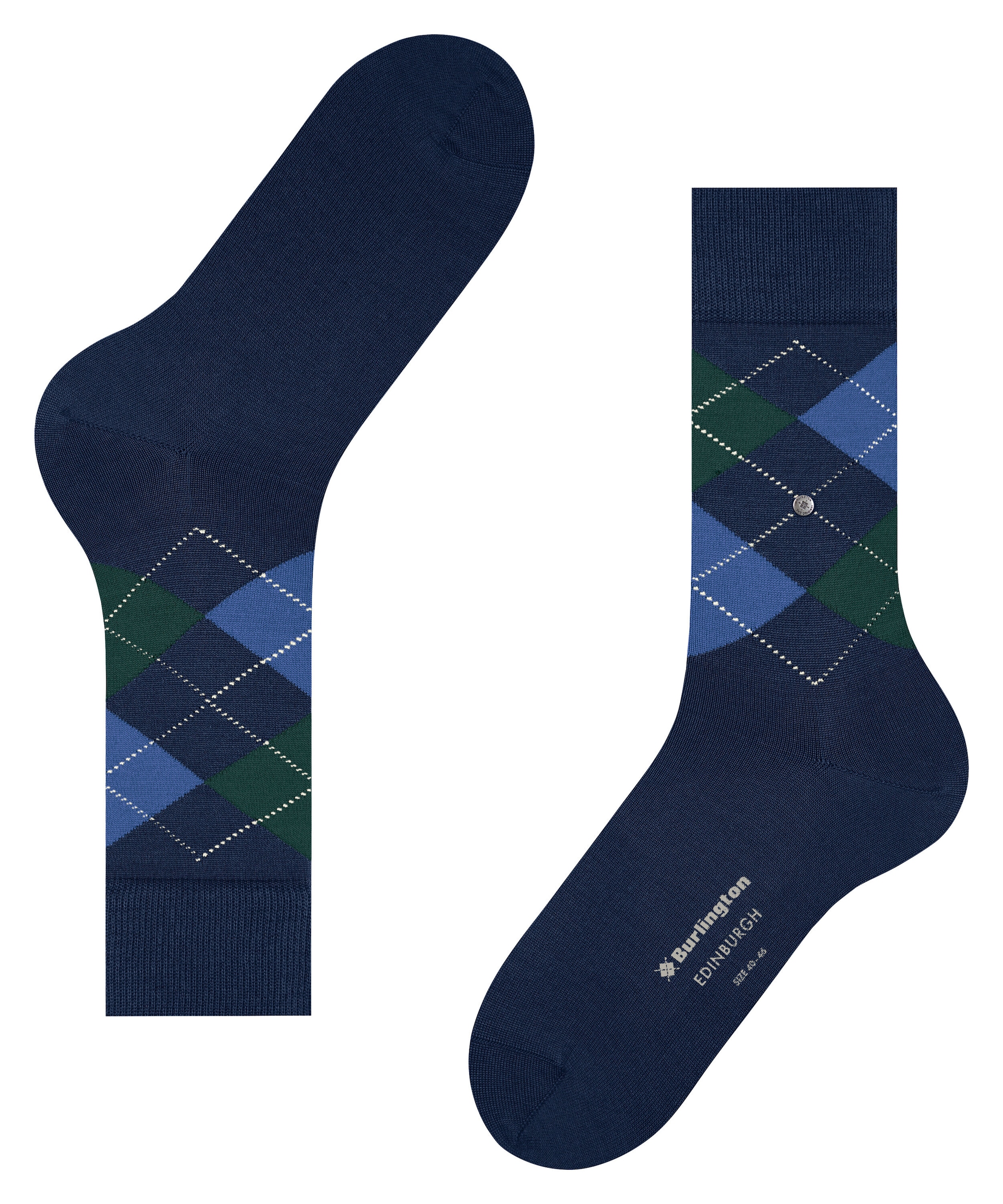 Burlington Chaussettes »Edinburgh« Taille unique 40-46, motif argyle classique, mélange de laine chaud
