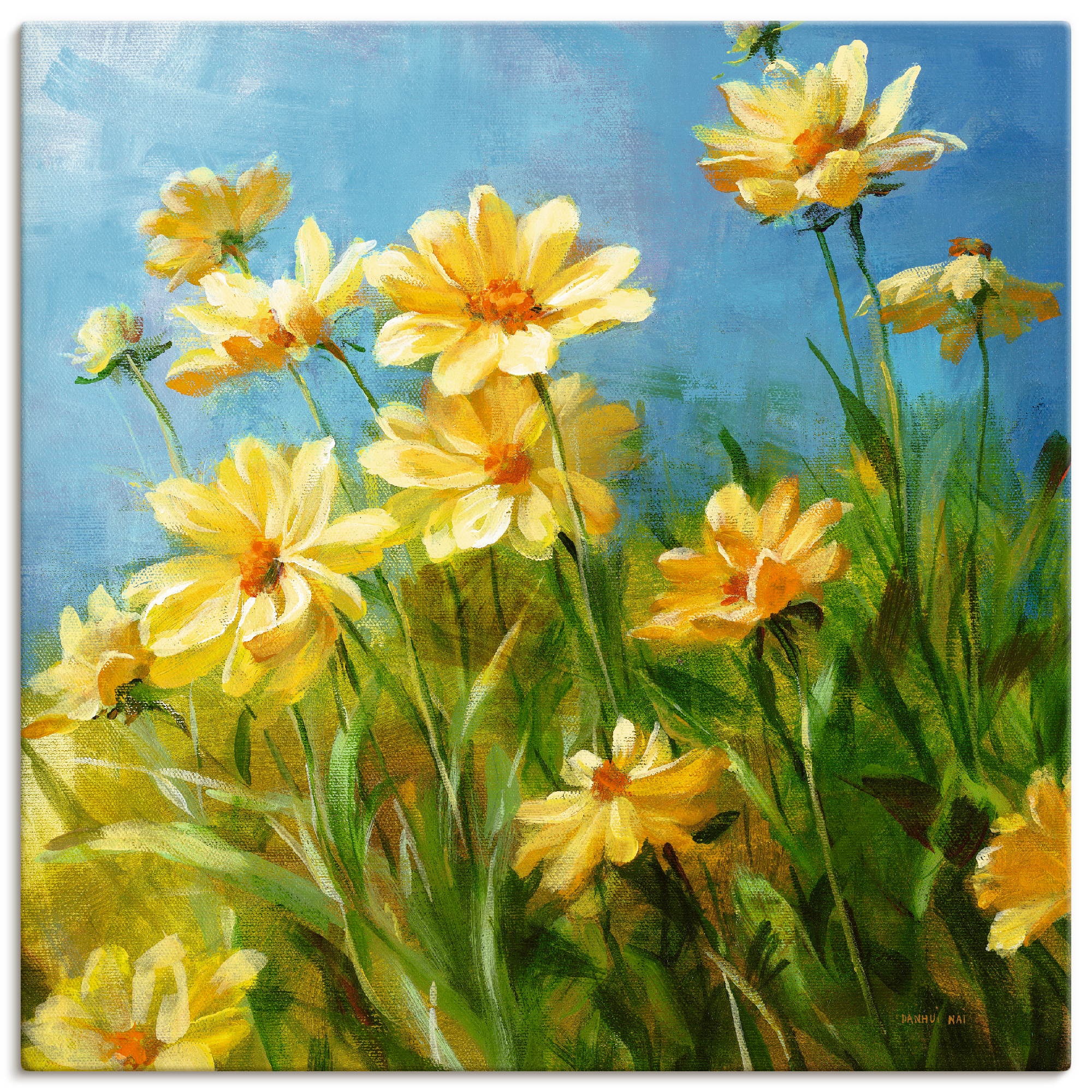 Image of Artland Wandbild »Sommerfeld I«, Blumenwiese, (1 St.), in vielen Grössen & Produktarten -Leinwandbild, Poster, Wandaufkleber / Wandtattoo auch für Badezimmer geeignet bei Ackermann Versand Schweiz