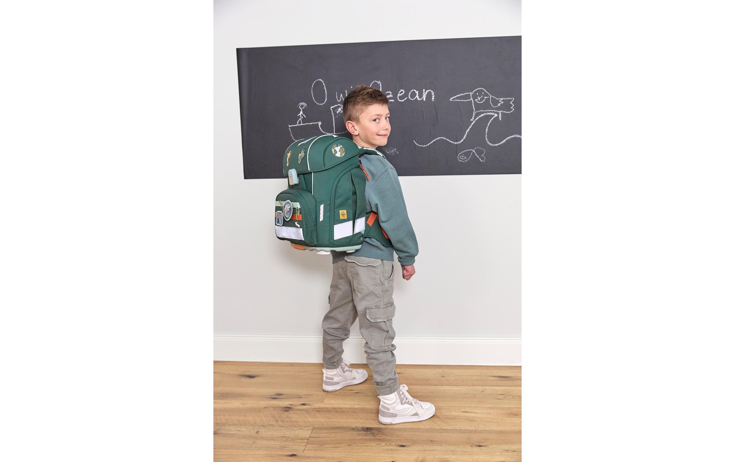 LÄSSIG Schulrucksack »Lässig Schulthek-Set Boxy Unique Ocean«