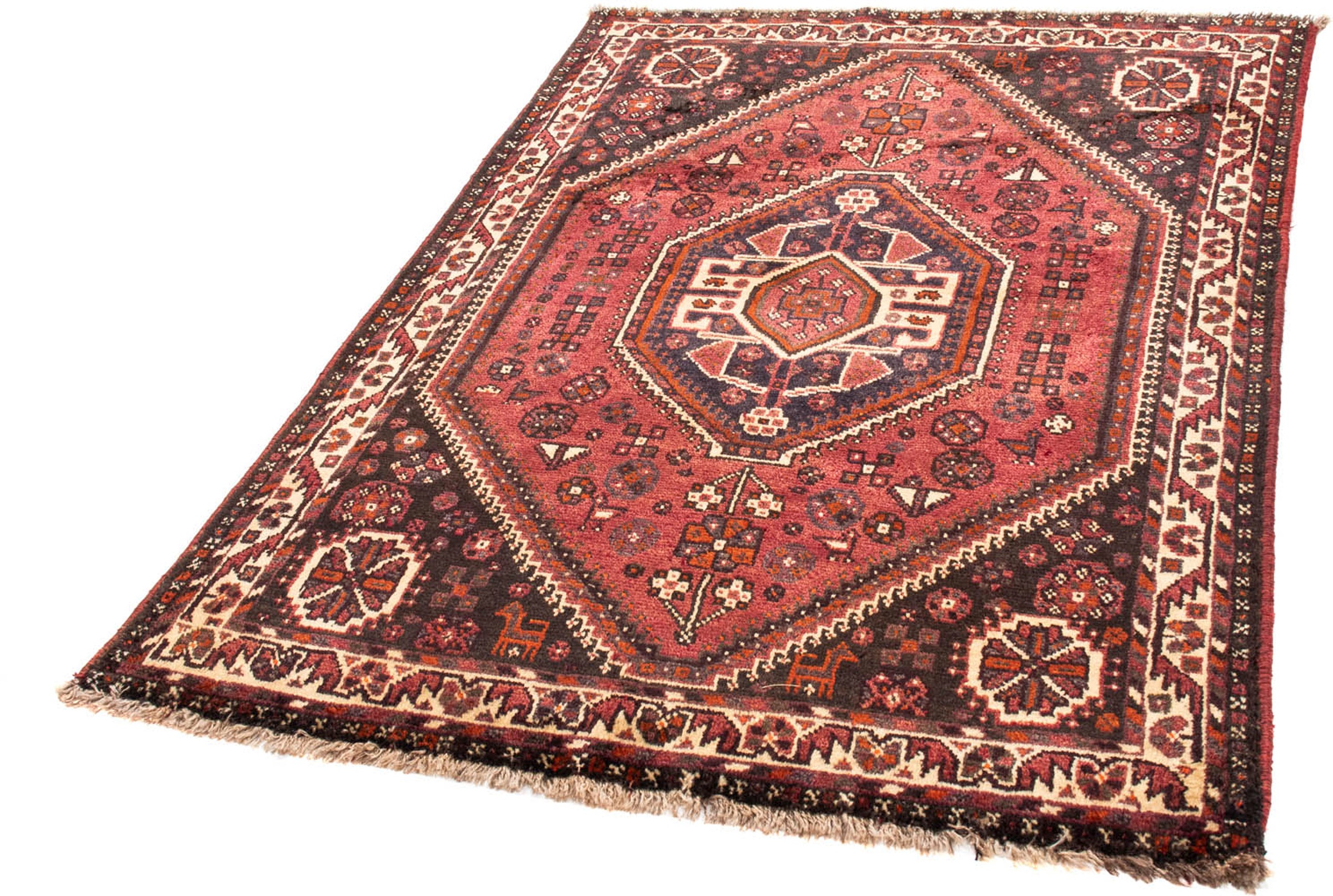 Image of morgenland Orientteppich »Perser - Nomadic - 164 x 118 cm - dunkelrot«, rechteckig, 10 mm Höhe, Wohnzimmer, Handgeknüpft, Einzelstück mit Zertifikat bei Ackermann Versand Schweiz