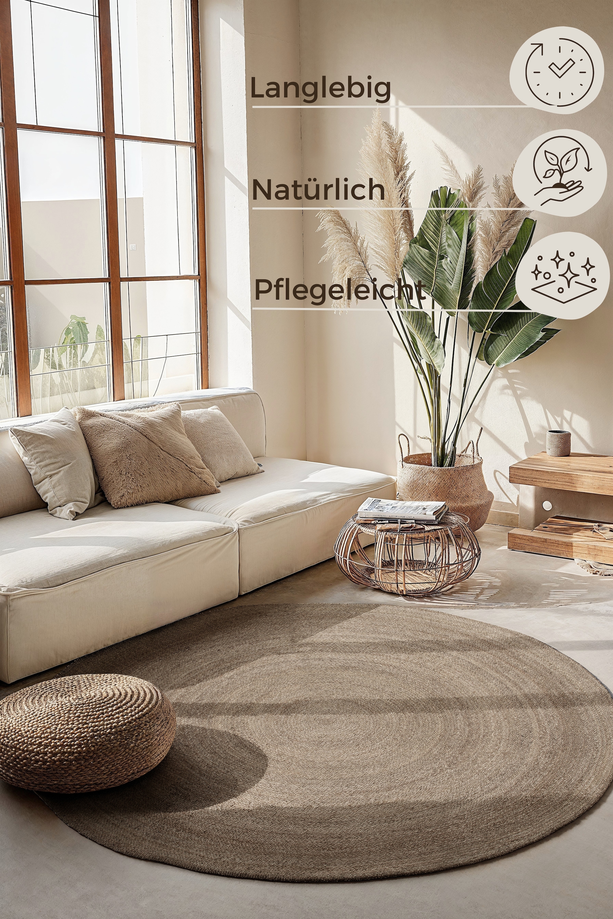 HANSE Home Tapis »Rangpur Juteteppich, in rund und oval« ovale 10 mm Höhe handgewebt, 100% Jute , Natur, Wohnzimmer, Flur, Boho, Skandi