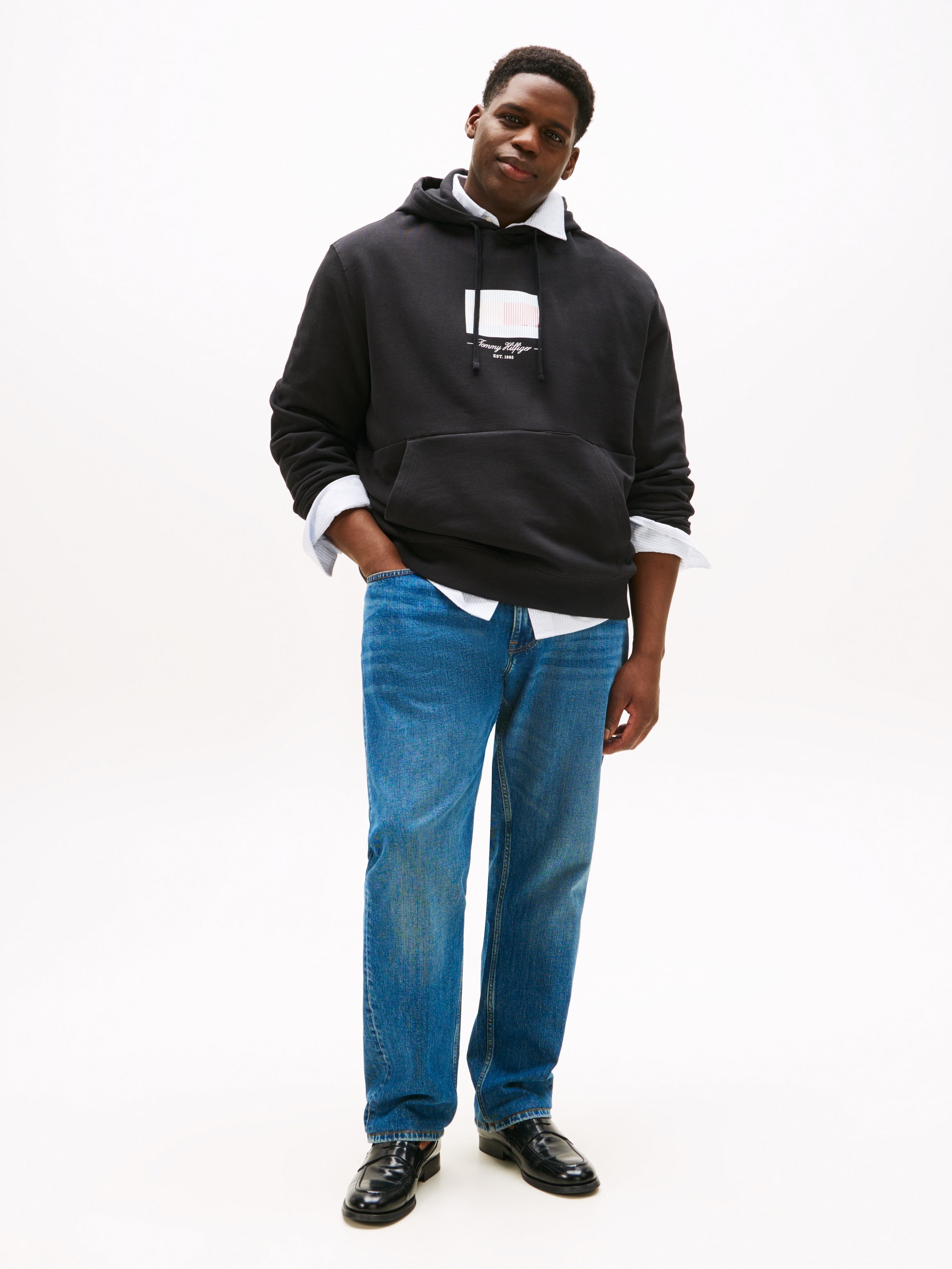 Tommy Hilfiger Big & Tall Kapuzensweatshirt »BT-ITHACA FLAG HOODIE-B«, Grosse Grössen