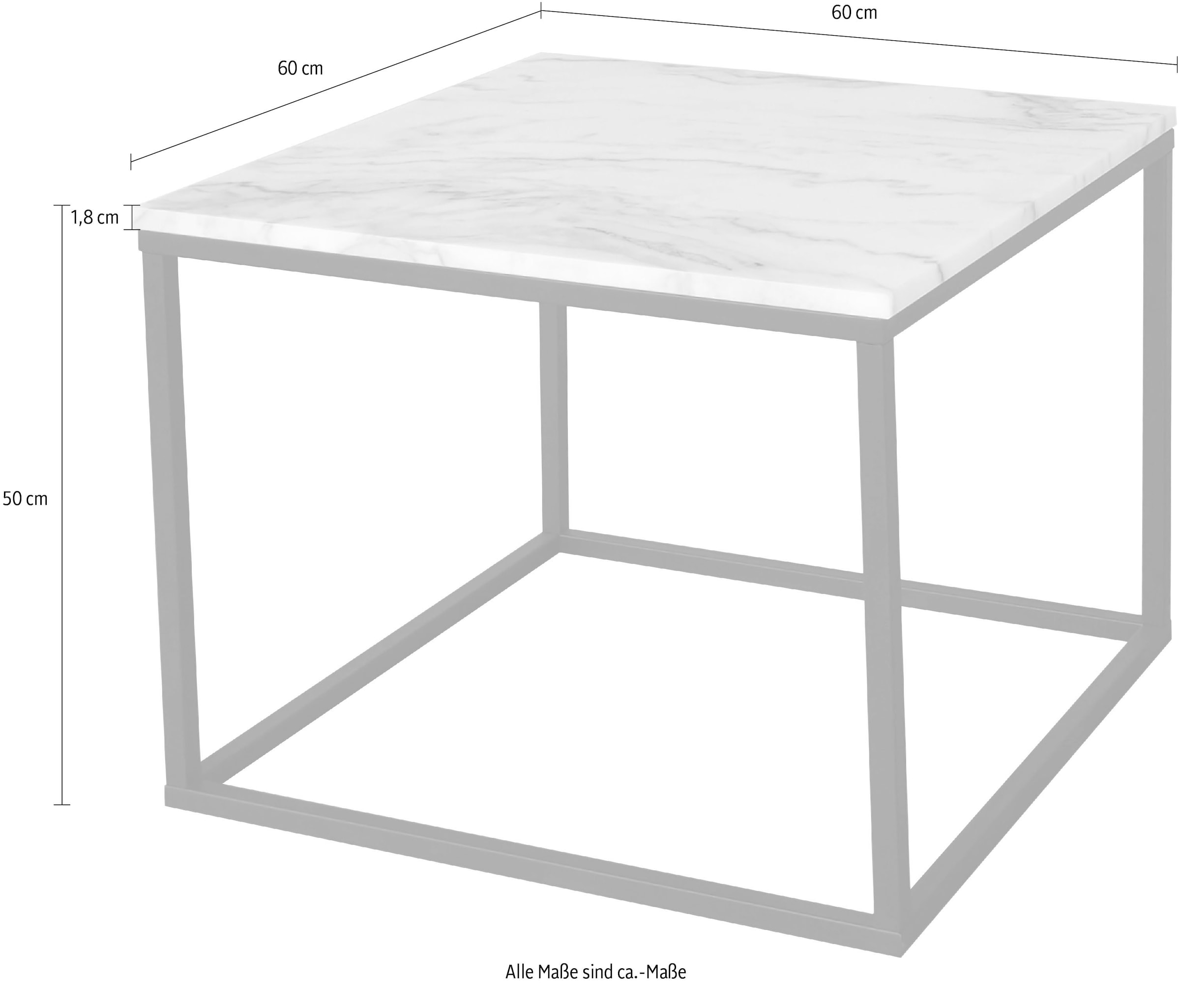 SIT Couchtisch Marmortisch, quadratisch