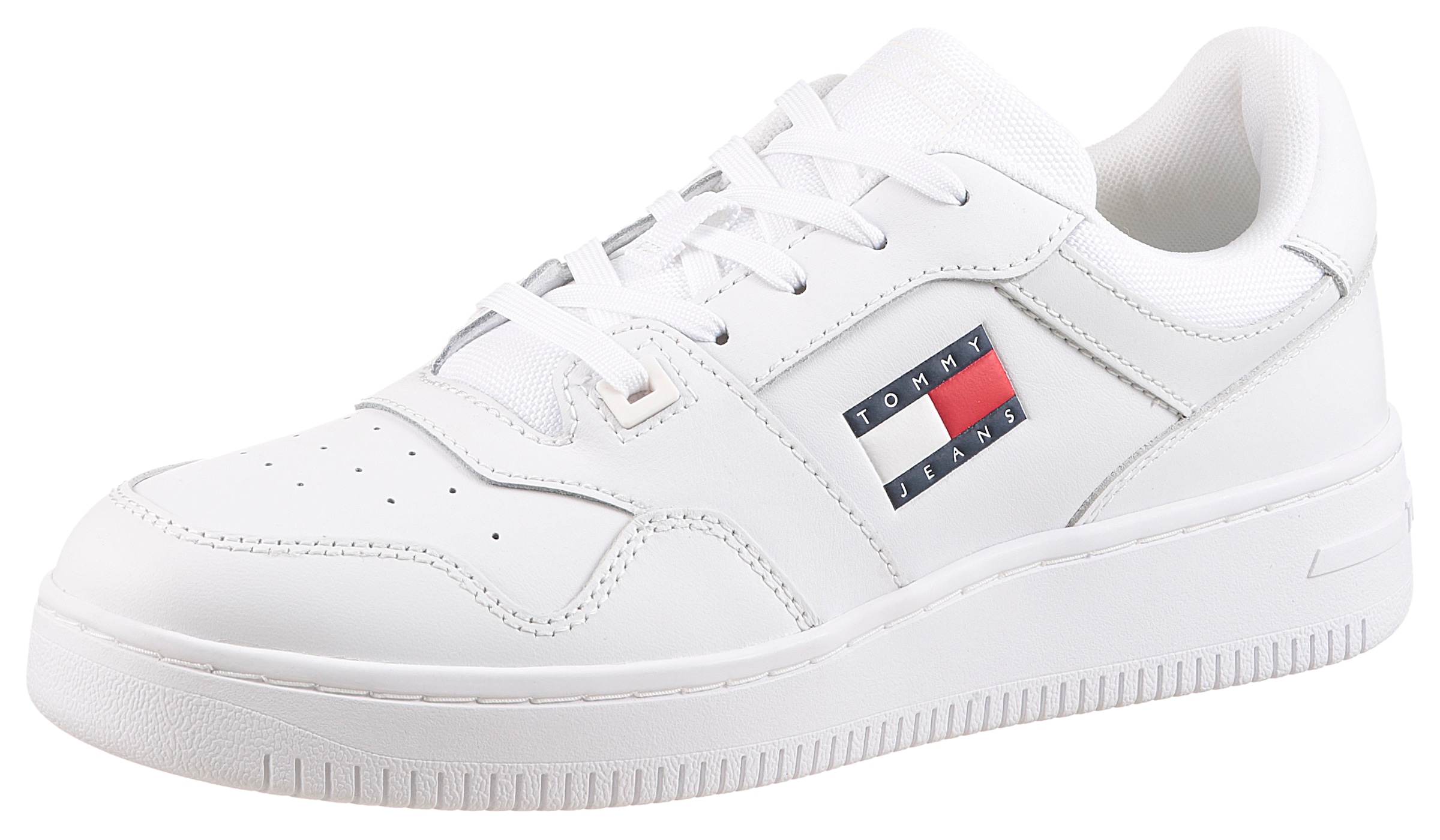Image of Tommy Jeans Sneaker "TJM RETRO BASKET ESS", Freizeitschuh, Halbschuh, Schnürschuh mit Schaftrandpolsterung