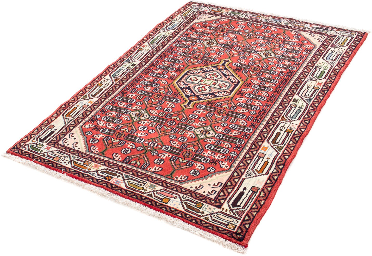Image of morgenland Orientteppich »Perser - Nomadic - 148 x 102 cm - rot«, rechteckig, 10 mm Höhe, Wohnzimmer, Handgeknüpft, Einzelstück mit Zertifikat bei Ackermann Versand Schweiz