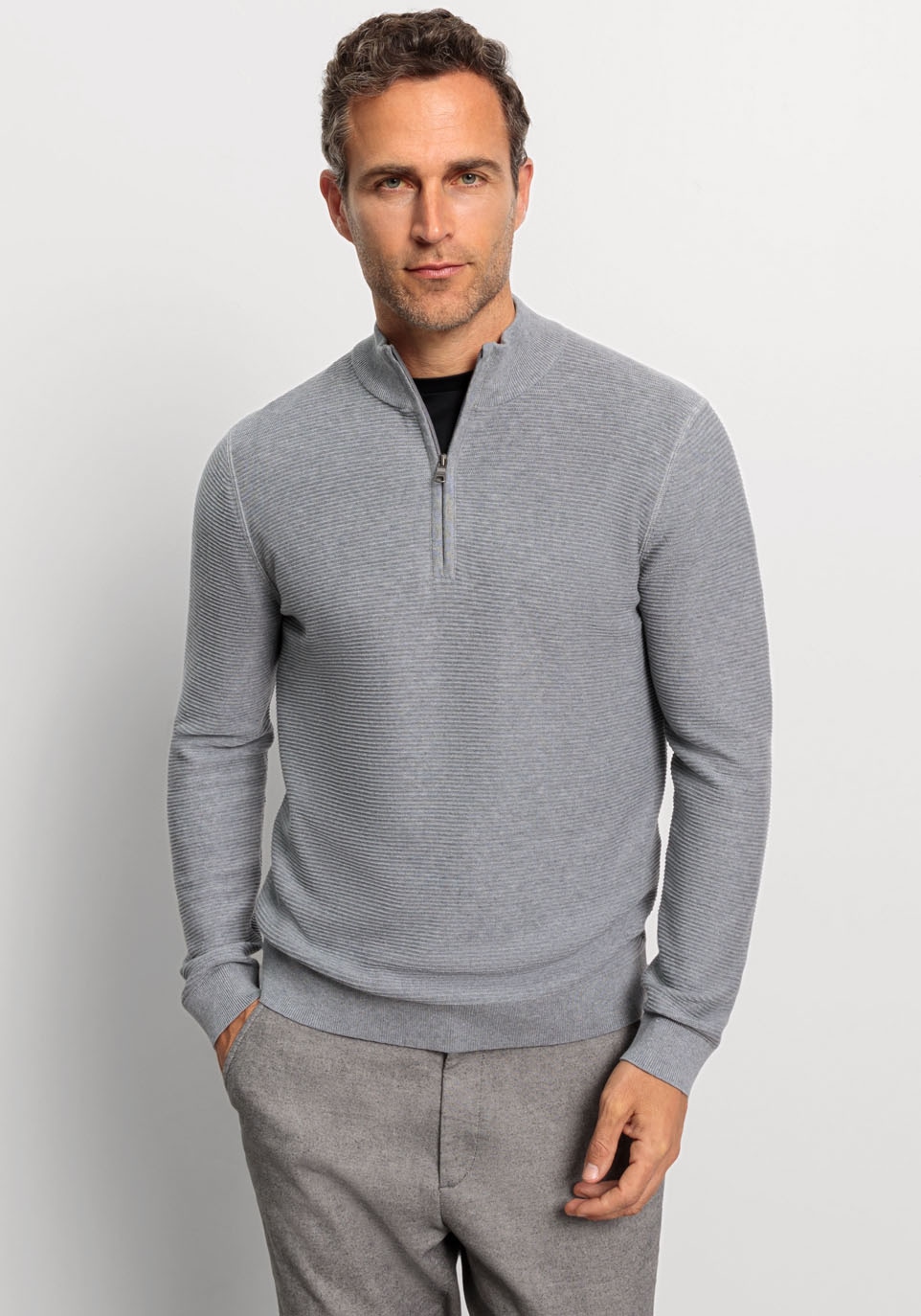Image of OLYMP Troyer "OLYMP Strick Casual" mit modischer Struktur