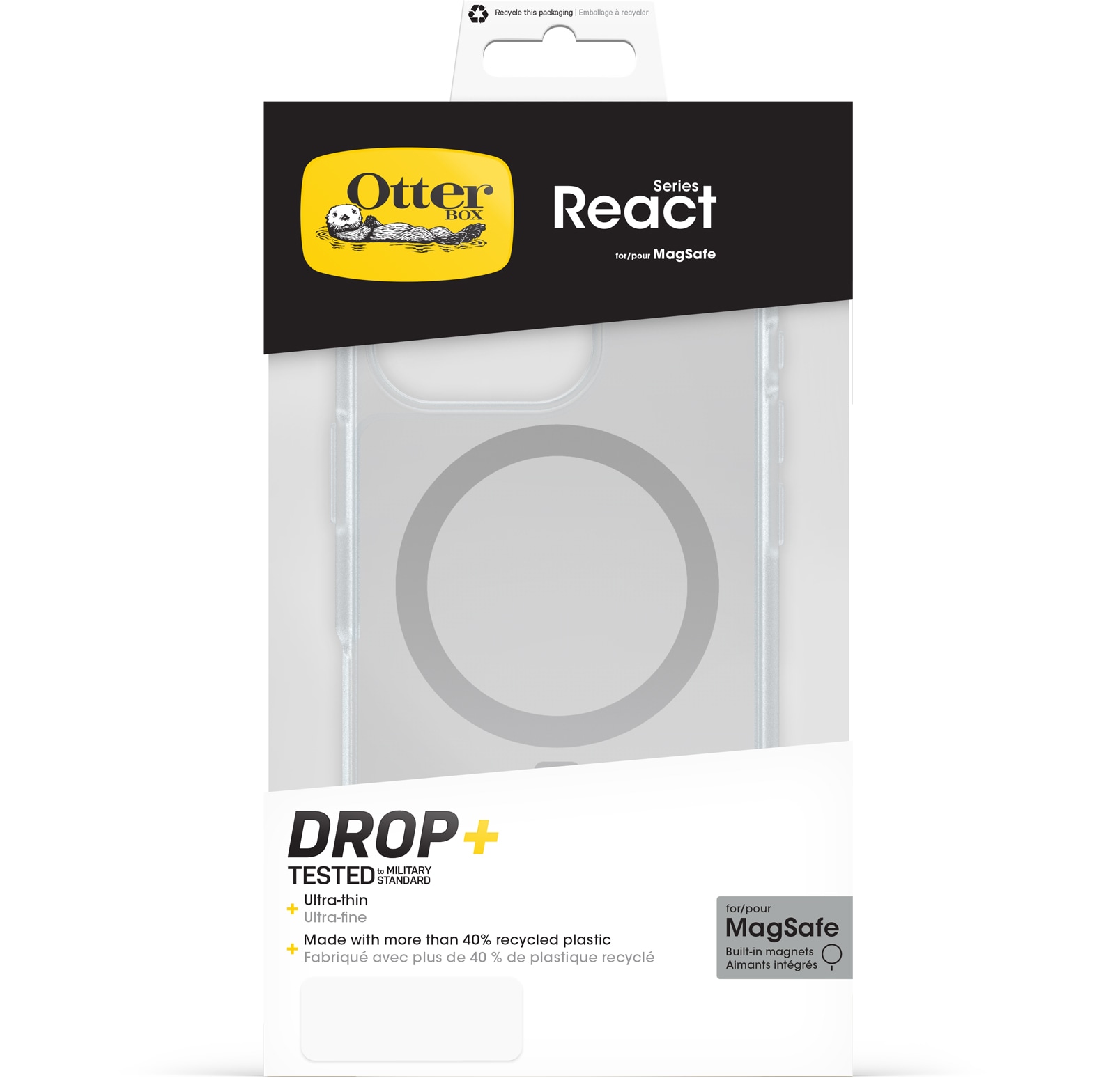 Otterbox Handyhülle »React für Apple iPhone 16 Pro« iPhone 16 Backcover, Schutzhülle, Handyschutzhülle, Case, Schutzcase, stossfest