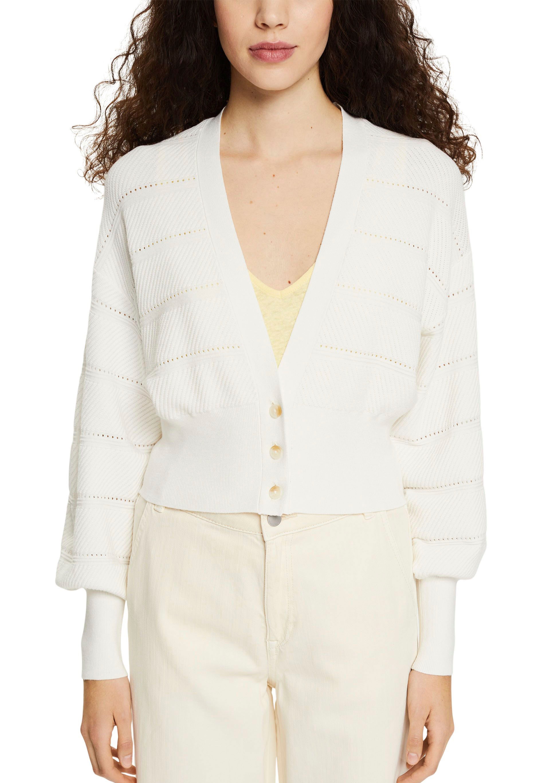 Image of edc by Esprit Strickjacke, mit Lochstrickmuster bei Ackermann Versand Schweiz