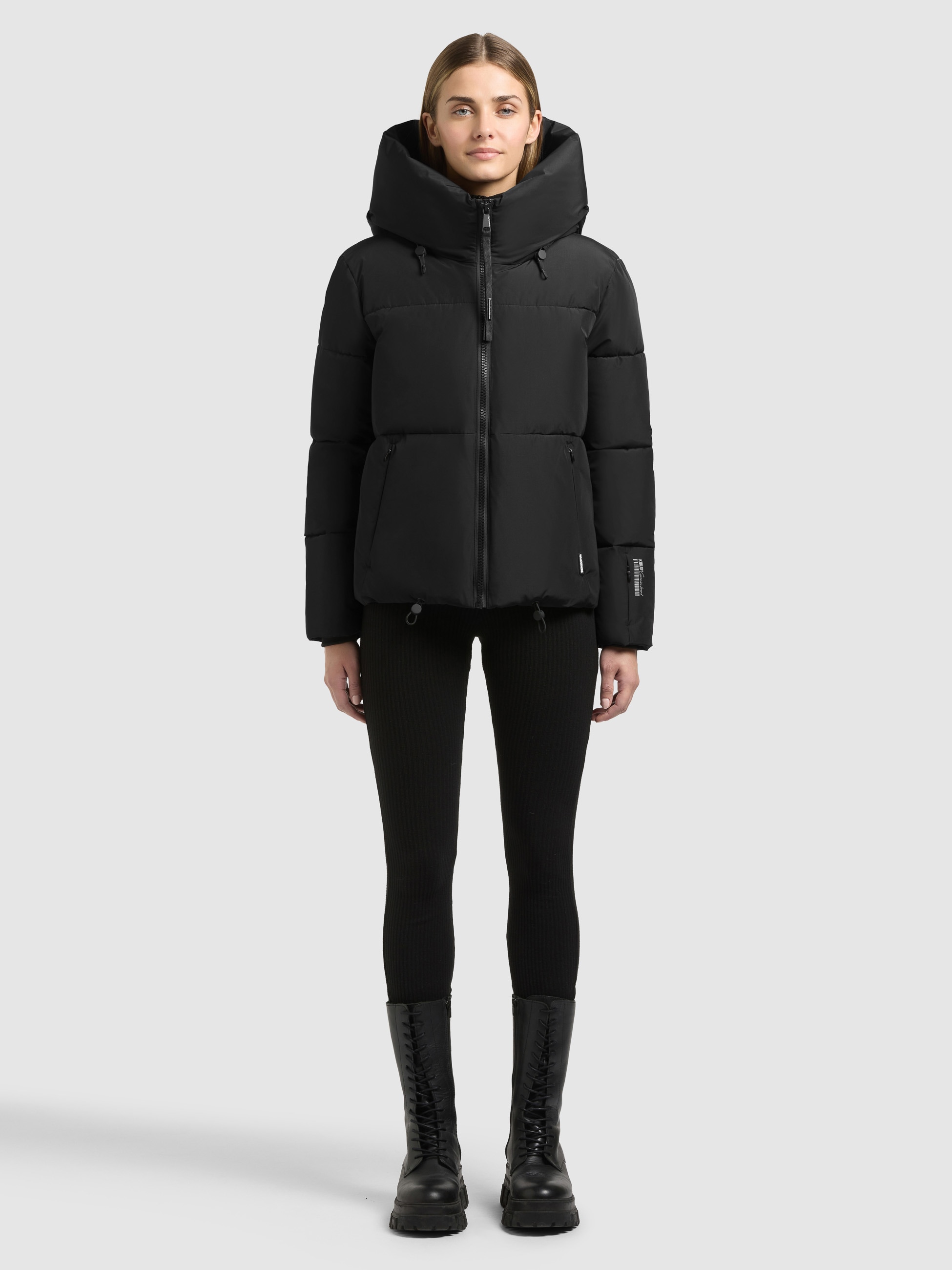 khujo Steppjacke »AUDREY2 MATT« mit Kapuze Reissverschlusstaschen mit Fleecefutter