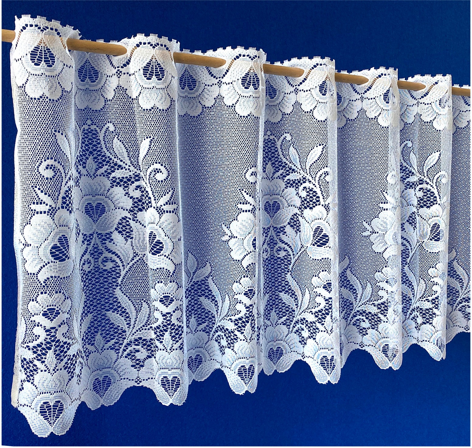 Weckbrodt Scheibengardine "Marburg" Stangendurchzug 1 Stk. tlg. Bistro, Jacquard, strukturiert, floral, geblümt, Gardine, Store