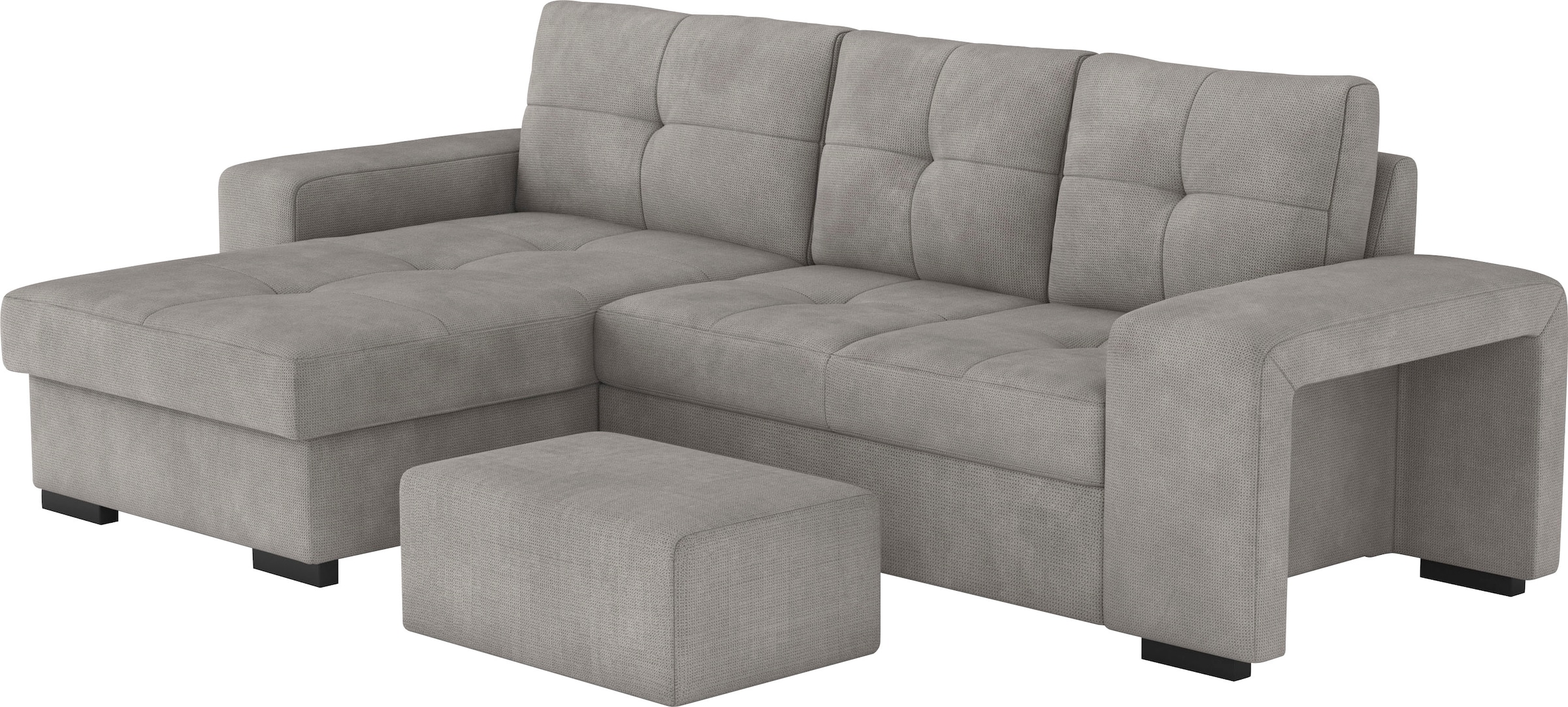 COTTA Ecksofa »Mattina L-Form«, mit Hocker, wahlweise mit Bettfunktion & Bettkasten