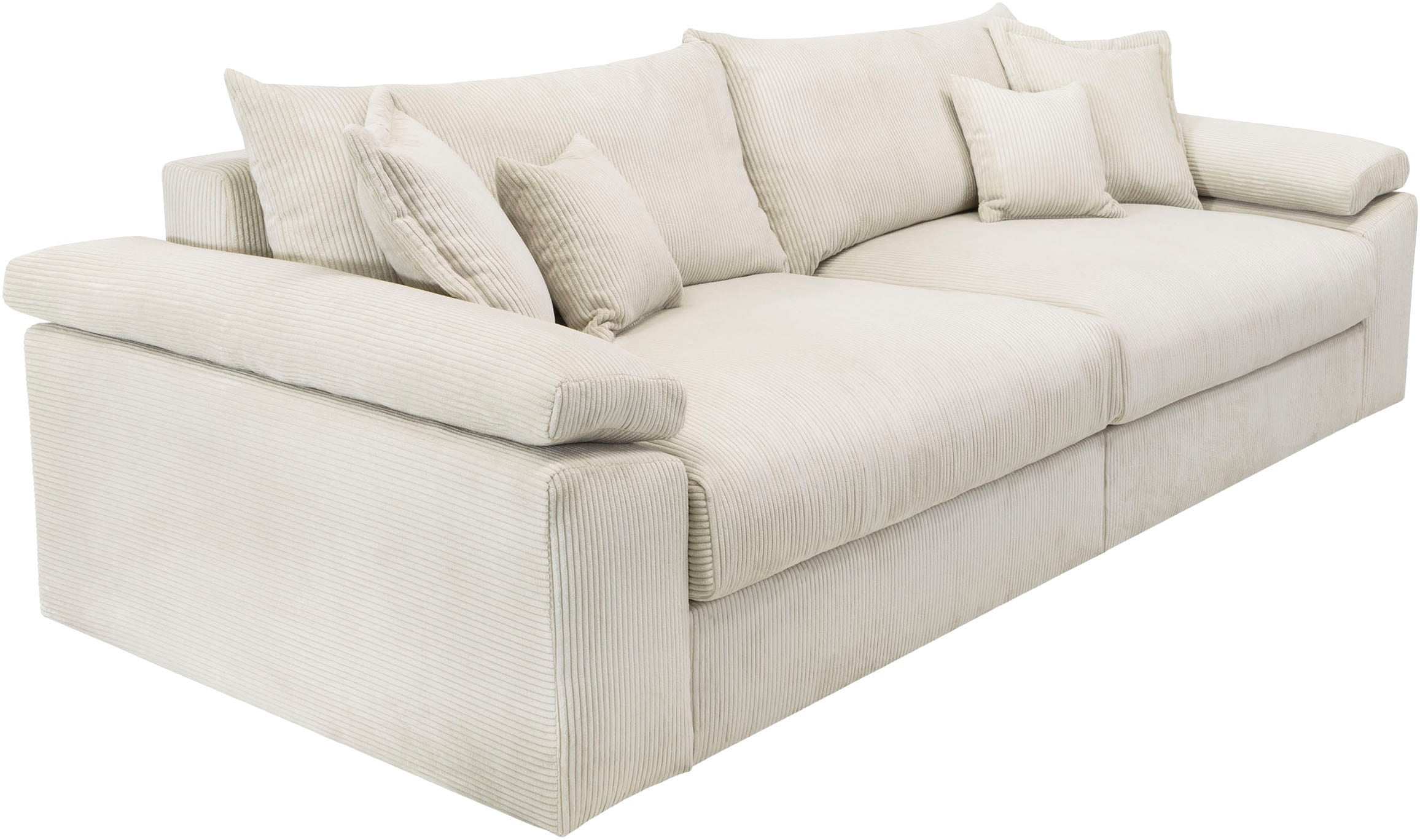 Home affaire Canapé Big »Soft&Cosy XXL, B: 303 cm - OTTO. Verlässliche Qualität.« Mega-Sofa, Cord oder Chenille-Struktur, mit Federkern & 4 Zierkissen