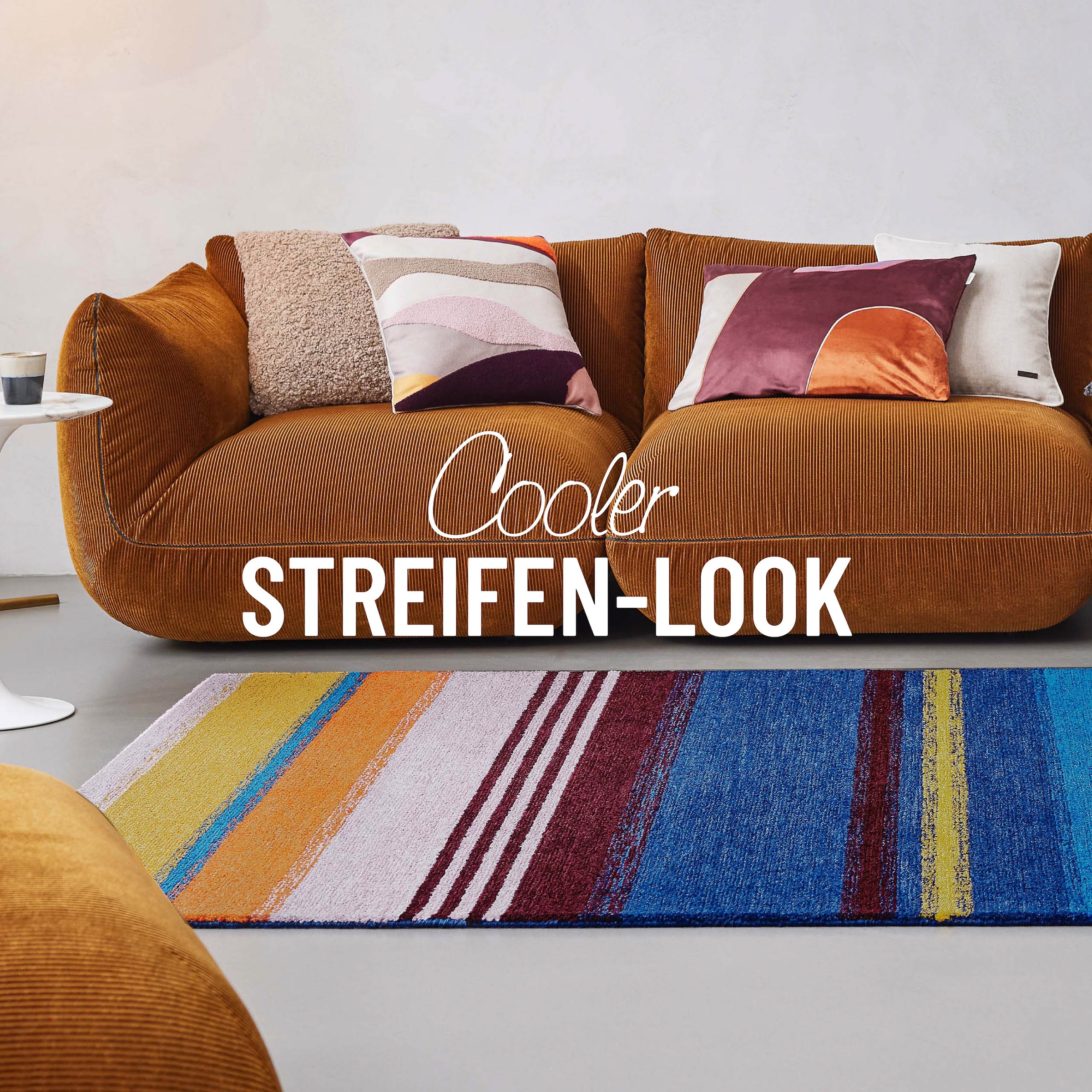 Wecon home Teppich »Petrol« rechteckig 7 mm Höhe handgefertigt, pflegeleicht, gestreift, Wohnzimmer, Schlafzimmer