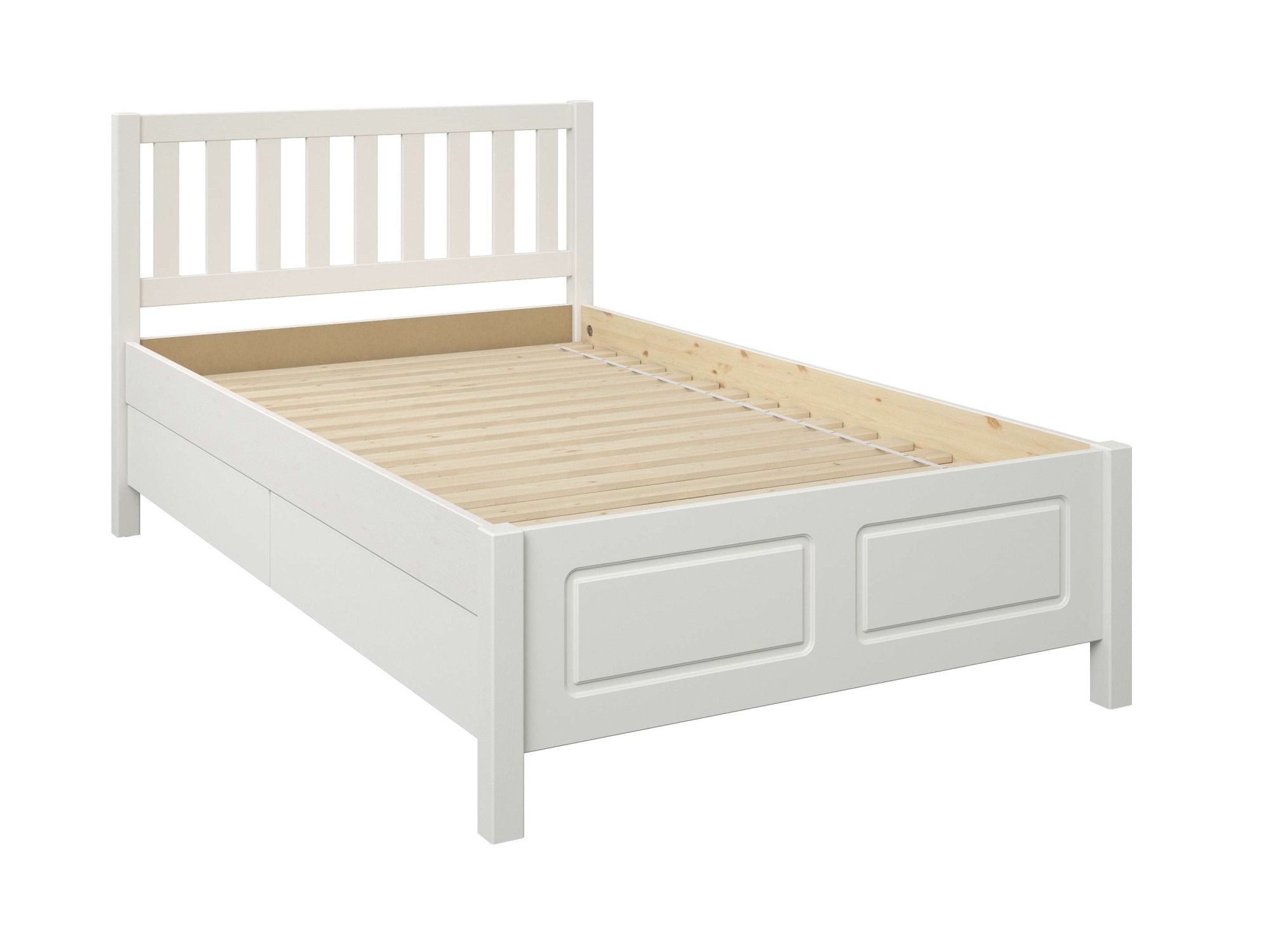 GOODproduct Lit de rangement »Synnra, maximaler Stauraum, 4 Schubladen, Made in EU, Landhausstil« certifié FSC®, façade à caissons, solution de rangement et confort