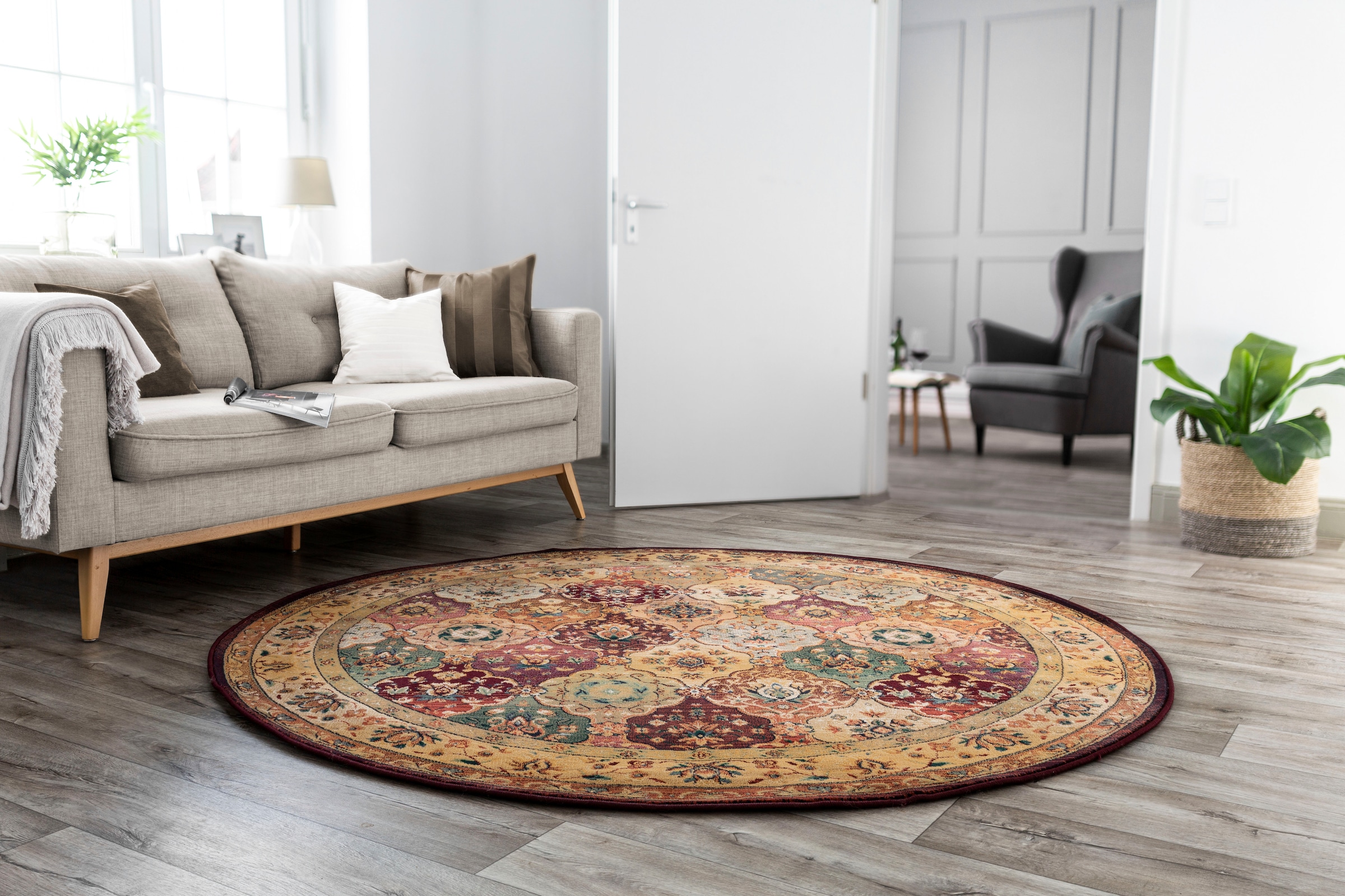 THEKO Tapis »Gabiro 208« Rond 10 mm Höhe Orient-Optik, ideal im Wohnzimmer & Schlafzimmer