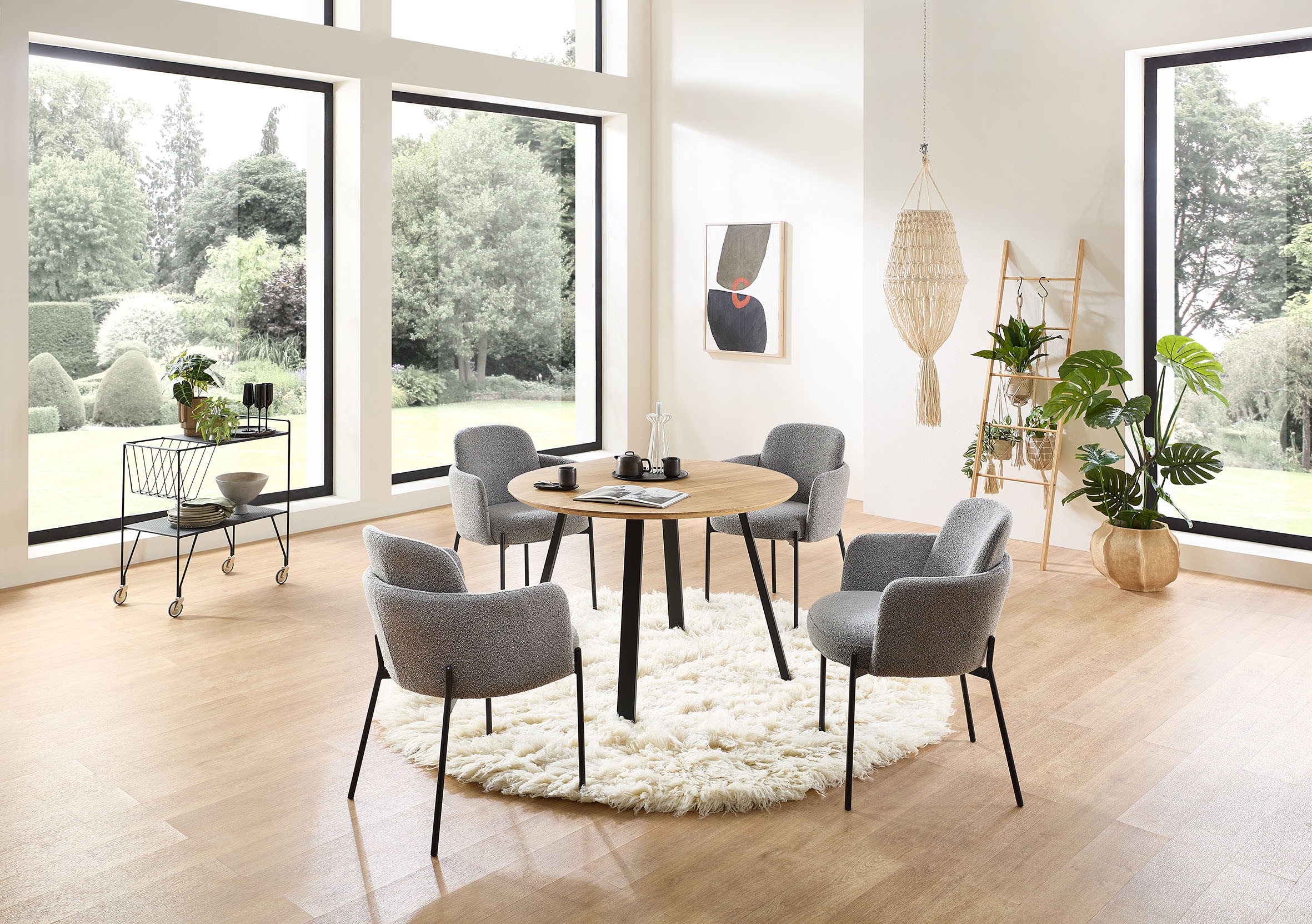 Stolkom Chaise avec accoudoirs »Flora BxHxT 61x84x63 cm« (Ensemble) 2 cuisBreite 61cm, Federkern im Sitz