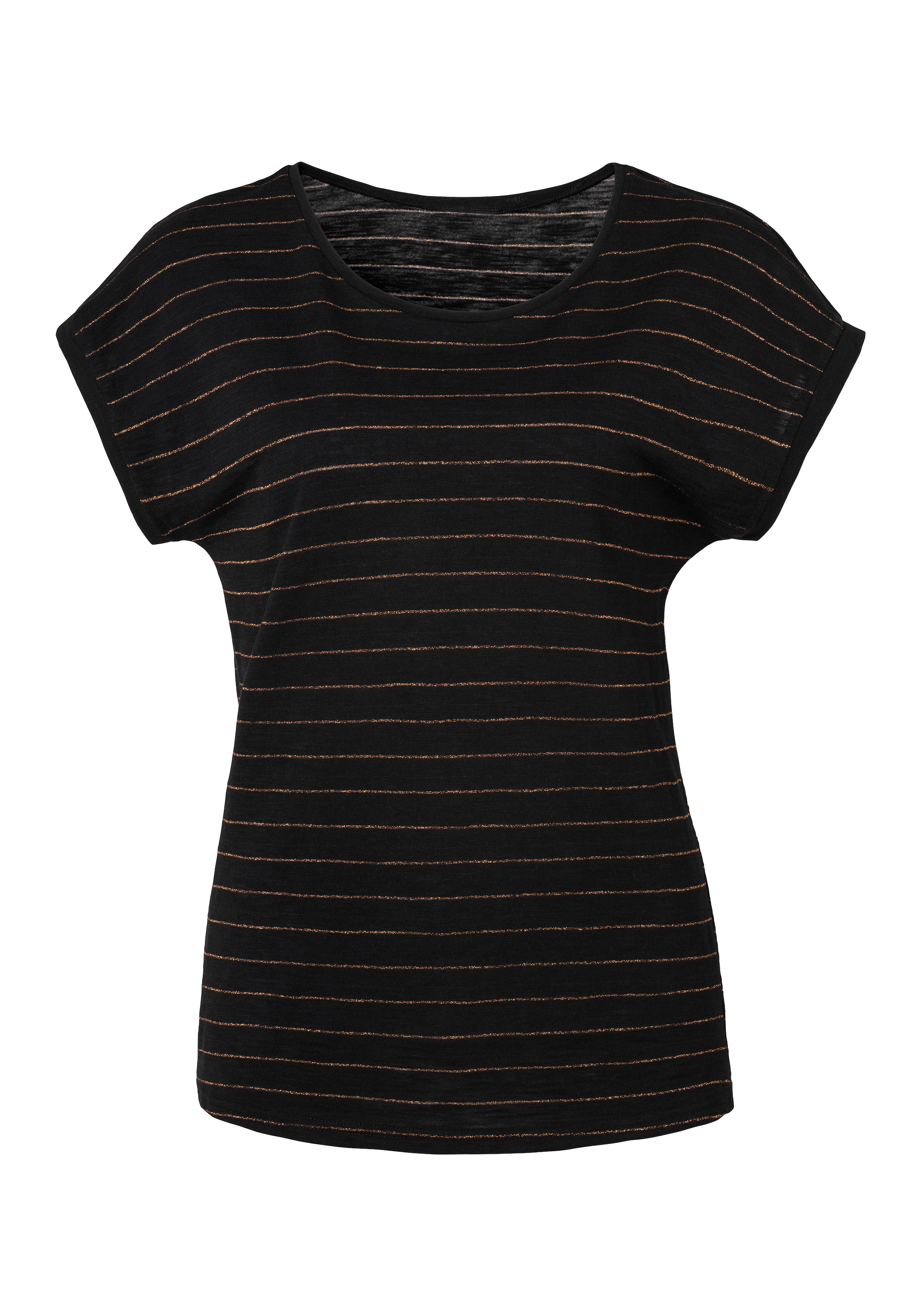 Vivance T-Shirt, mit kupferfarbenen Lurex-Streifen