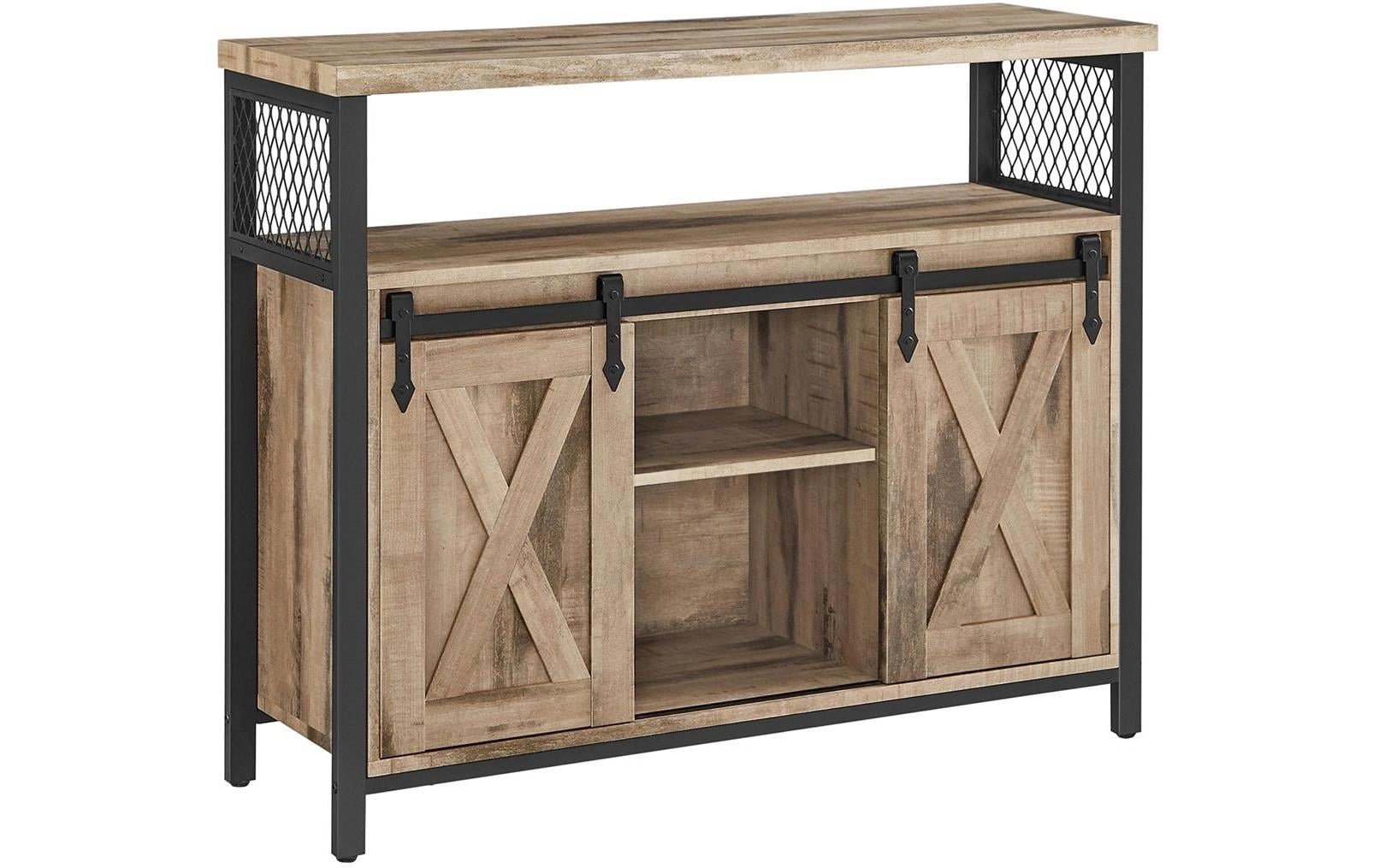 Image of VASAGLE Kommode "VASAGLE Kommode 100 x 80 cm, Braun/Schwarz"