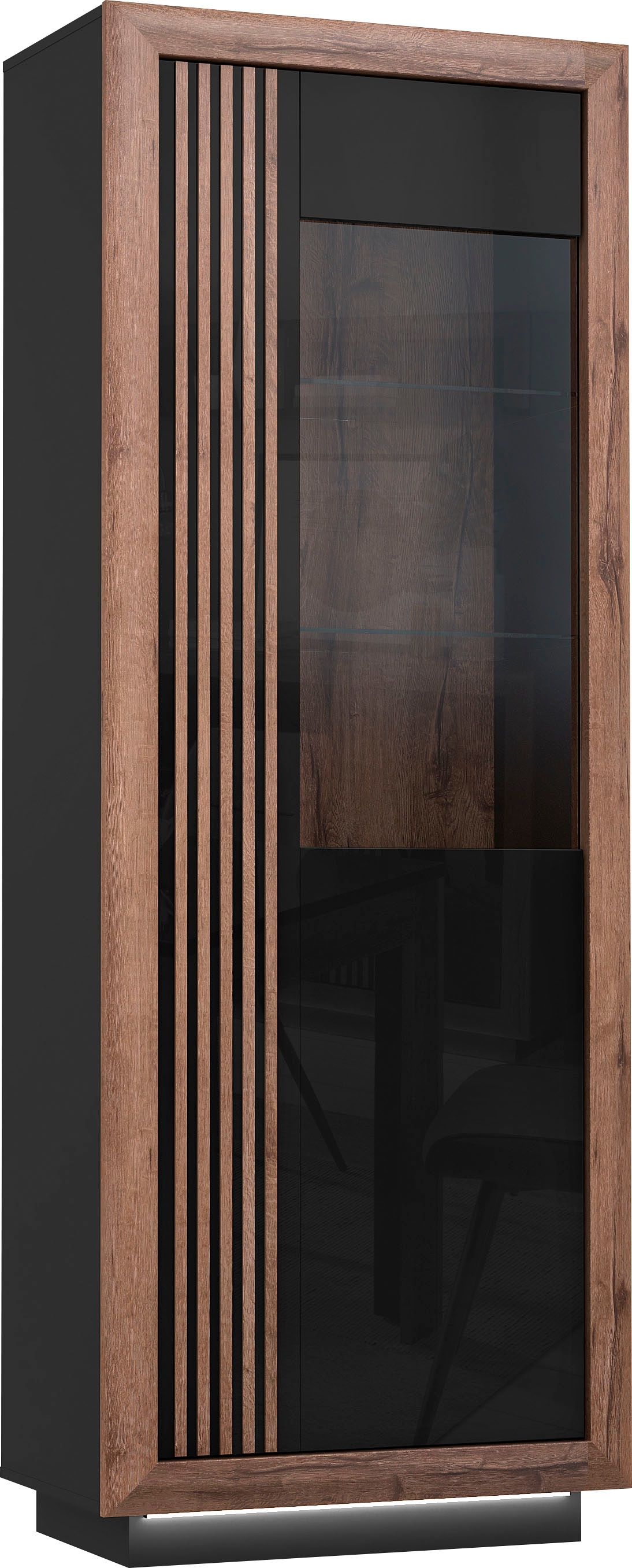 FORTE Vitrine »Savona« Höhe 197 cm, inkl. Sockelbeleuchtung