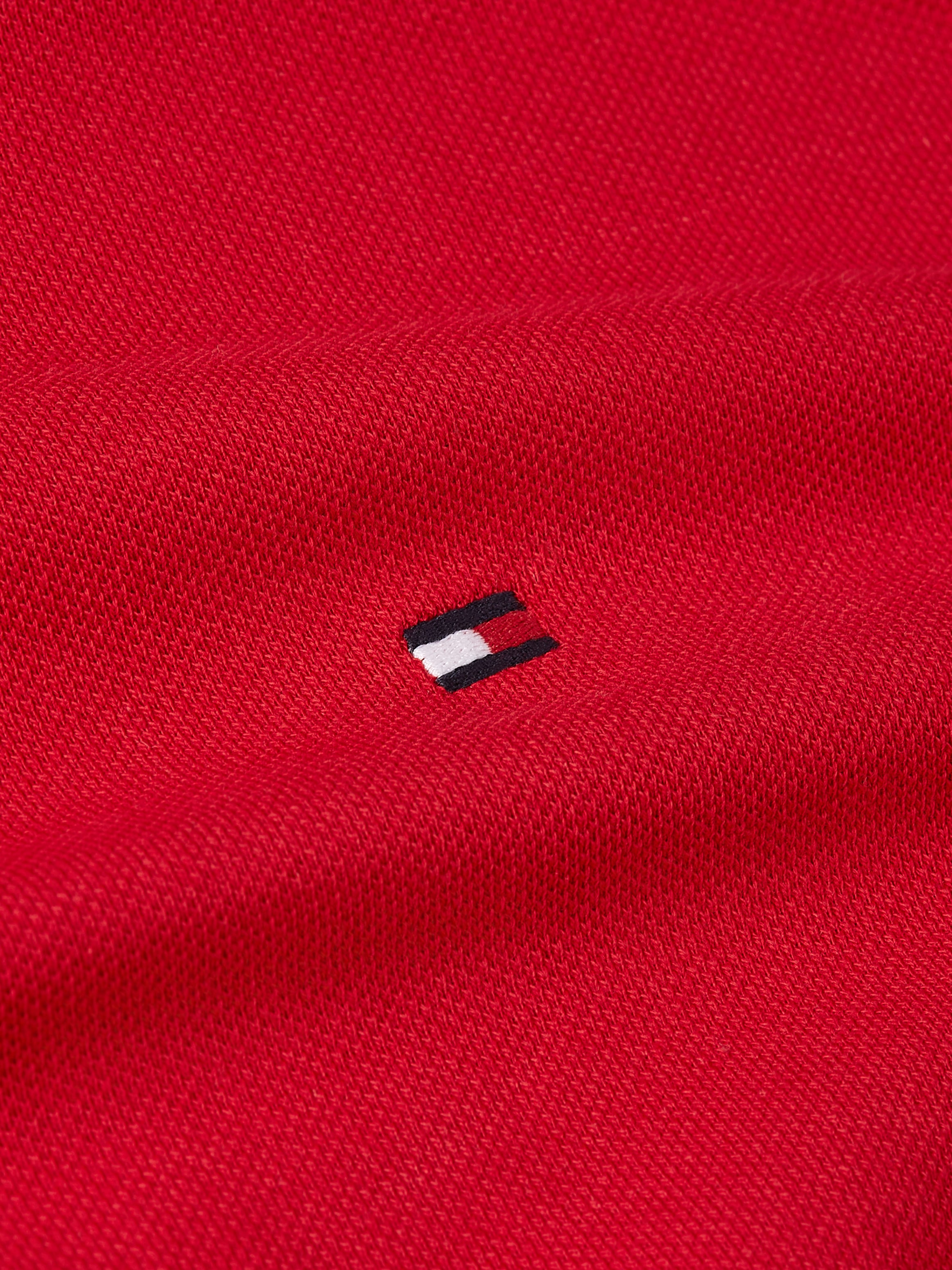 Tommy Hilfiger Poloshirt »1985 SLIM POLO mit Stickerei und Piqué-Qualität«, unifarben, casual, slim fit, Baumwollmix, Polokragen