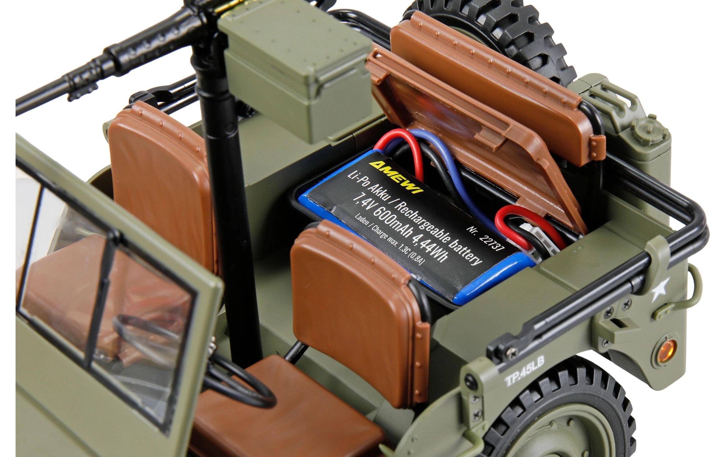 Amewi Voiture RC »Scale Crawler Jeep Willys MB 1:14« transmission 4x4